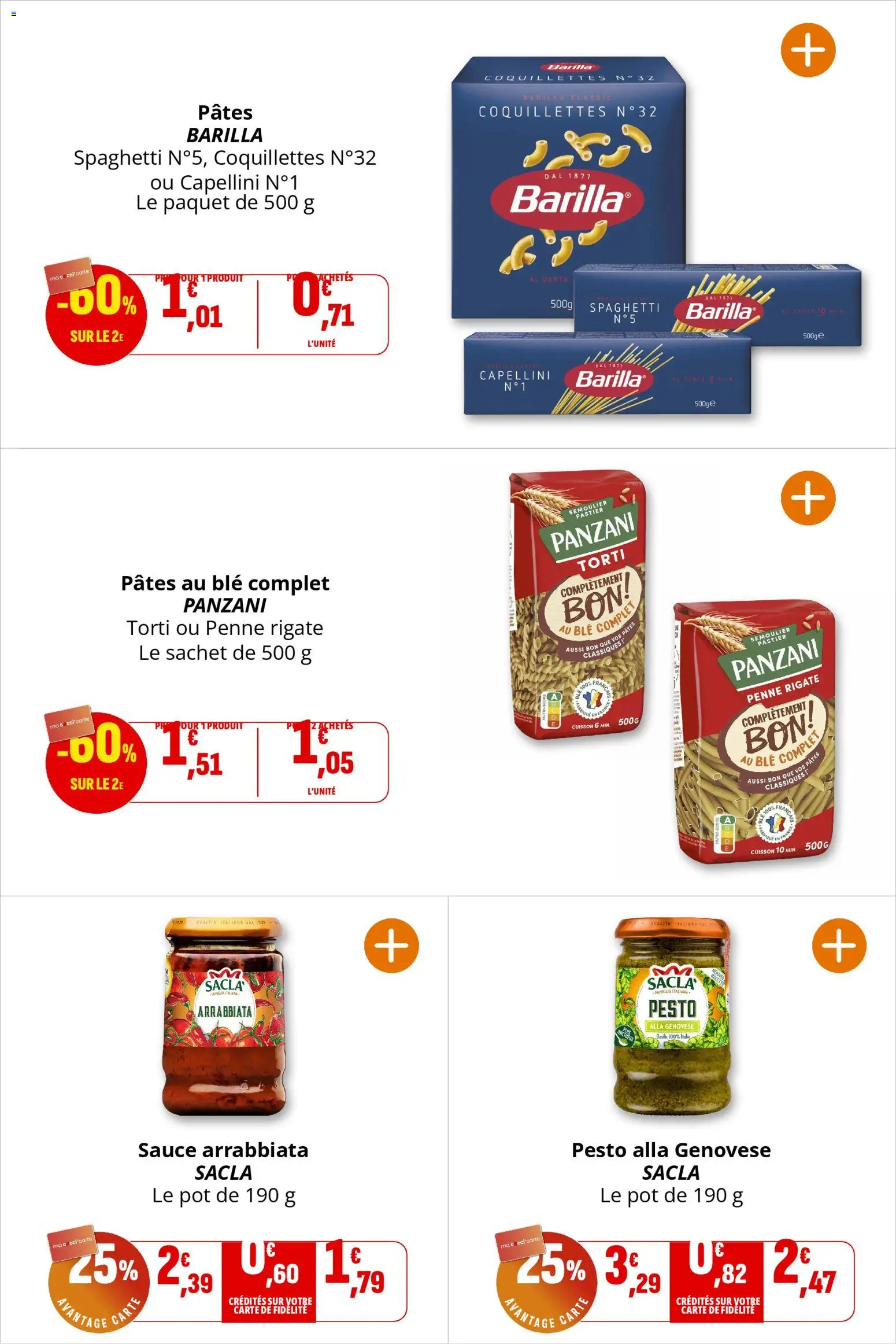 {H1} | Page: 27 | Produits: Spaghetti, Pesto, Coquillettes, Pâtes