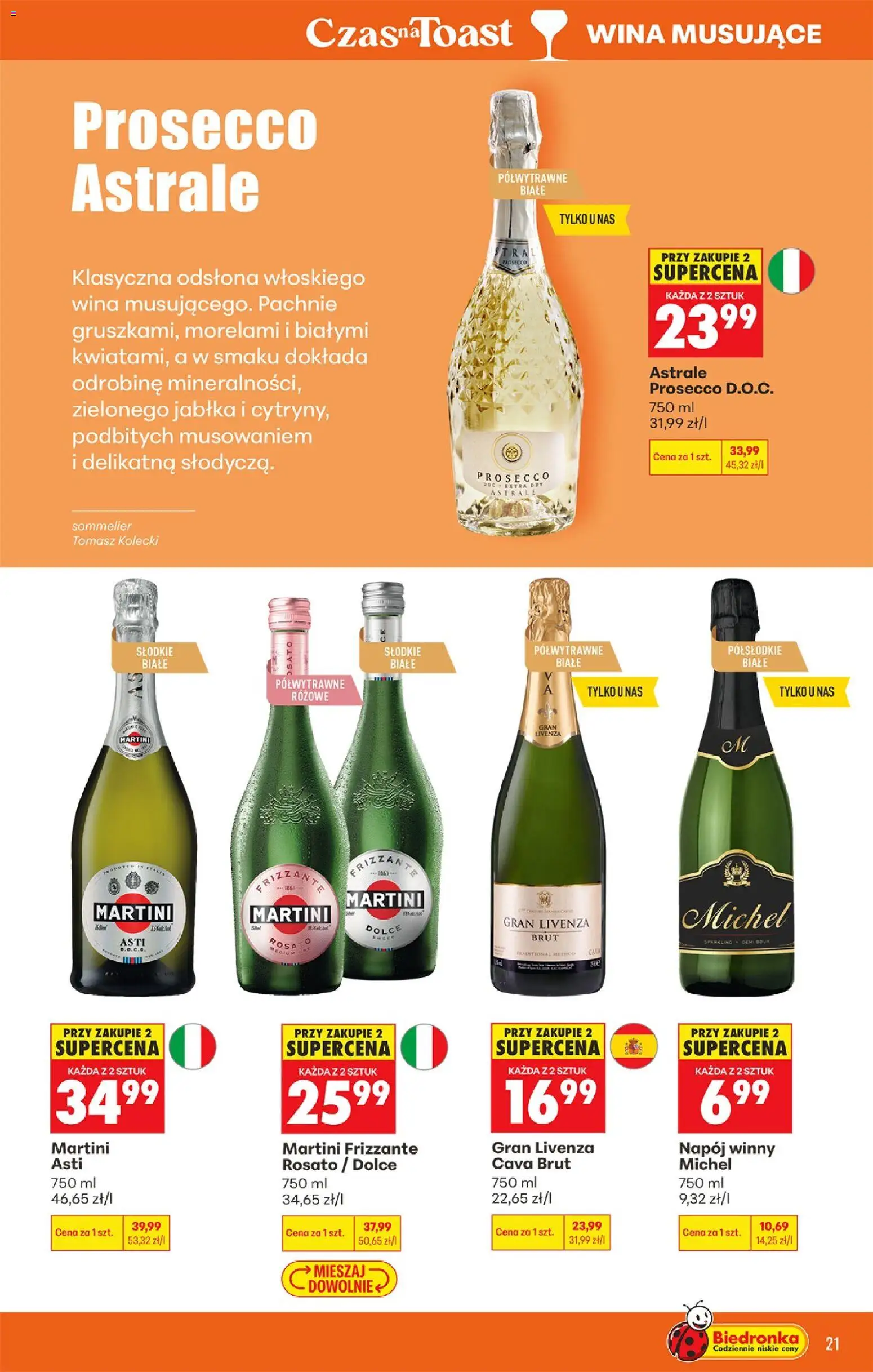 Biedronka gazetka - Czas na toast od 20.04.2026 | Strona: 21