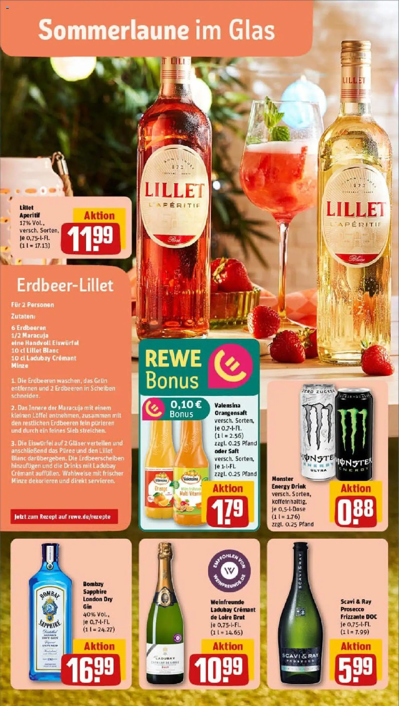 Rewe prospekt Lübeck	 - gültig ab dem 27.07.2025 | Seite: 8 | Produkte: Orangensaft, Valensina, Prosecco, Zucker