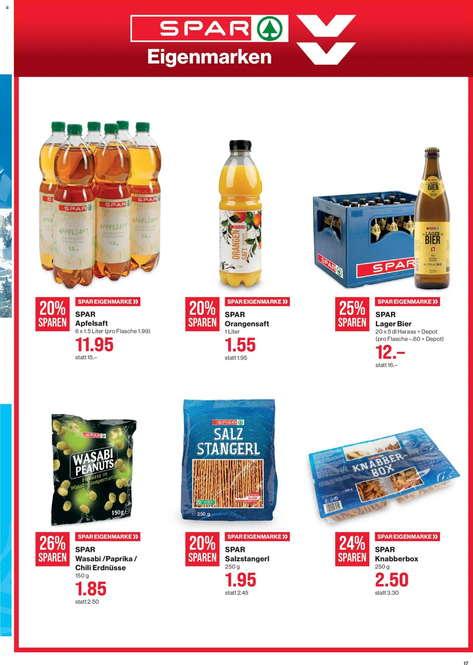 SPAR Aktionen – gültig ab 18.12.2025 | Seite: 17 | Produkte: Erdnüsse, Bier, Orangen, Salz