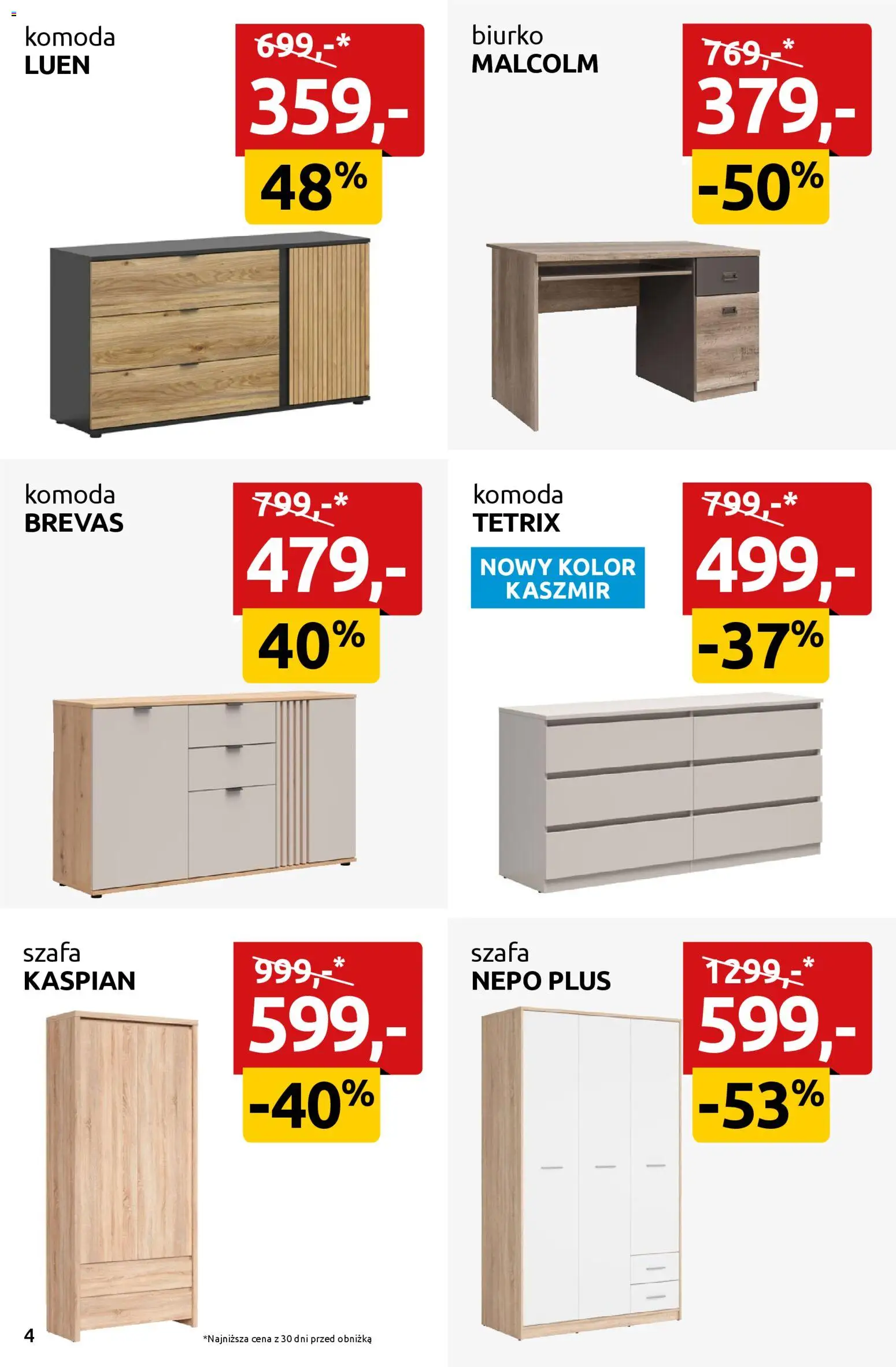 Black Red White promocje od 12.02.2026 | Strona: 4 | Produkty: Szafa, Komoda, Biurko