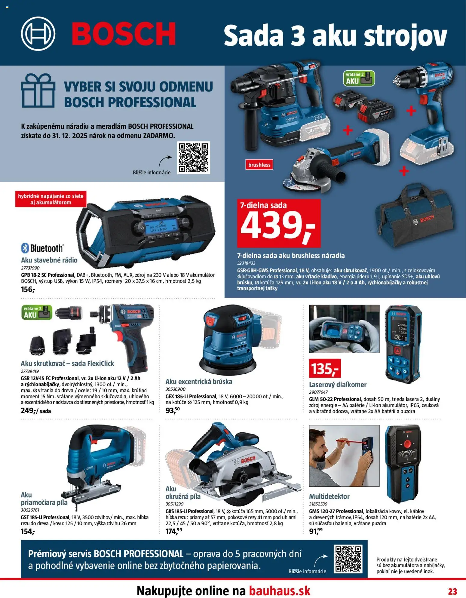 Nové Bauhaus akcie – leták je platný od 08.12.2025 | Strana: 23 | Produkty: Aku skrutkovač, Skrutkovač, Píla, Aku
