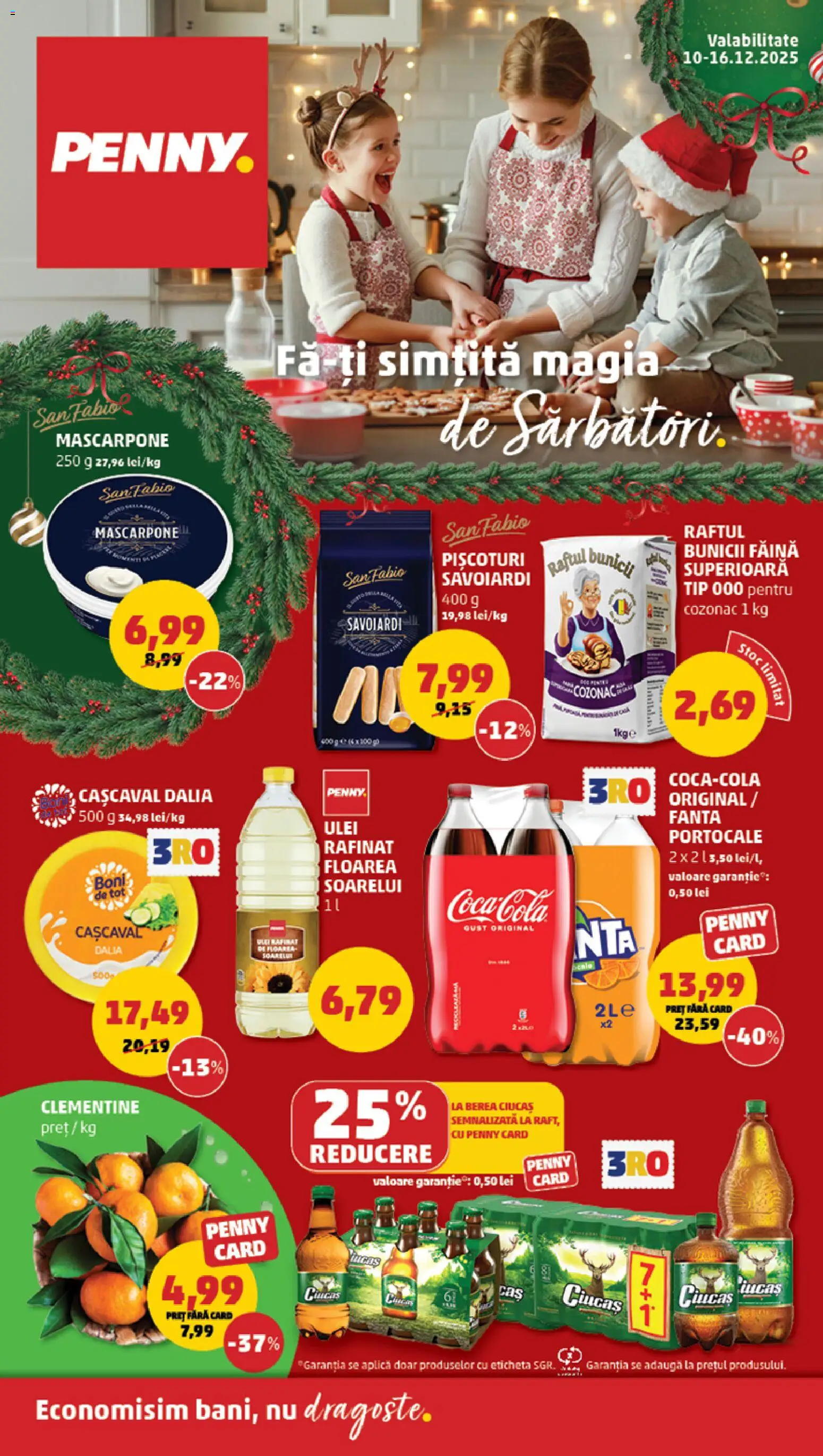 Noul catalog PENNY – valabil de la 10.12.2025 | Pagină: 1 | Produse: Bere, Făină, Portocale, Mascarpone