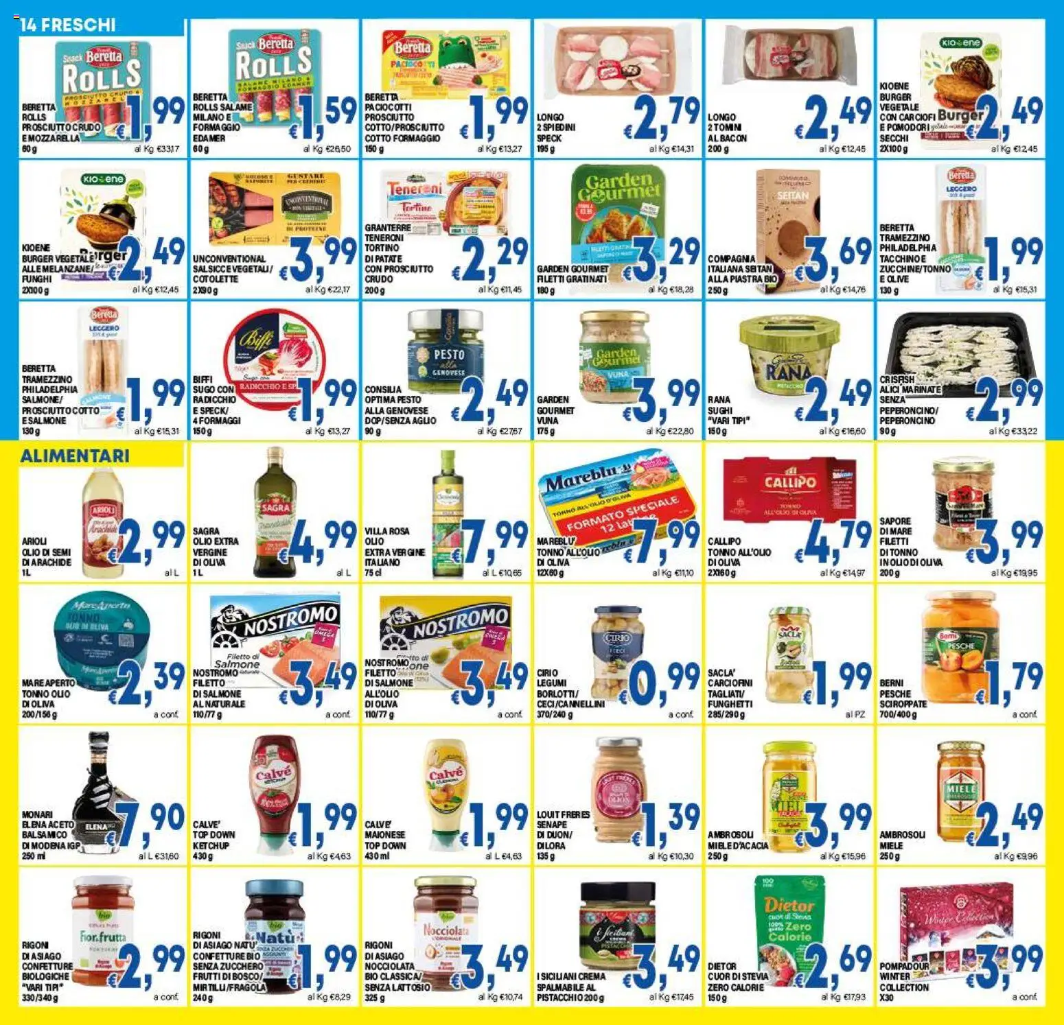 Volantino DEM del 27.11.2025 | Pagina: 14 | Prodotti: Formaggio, Tramezzino, Miele, Sugo