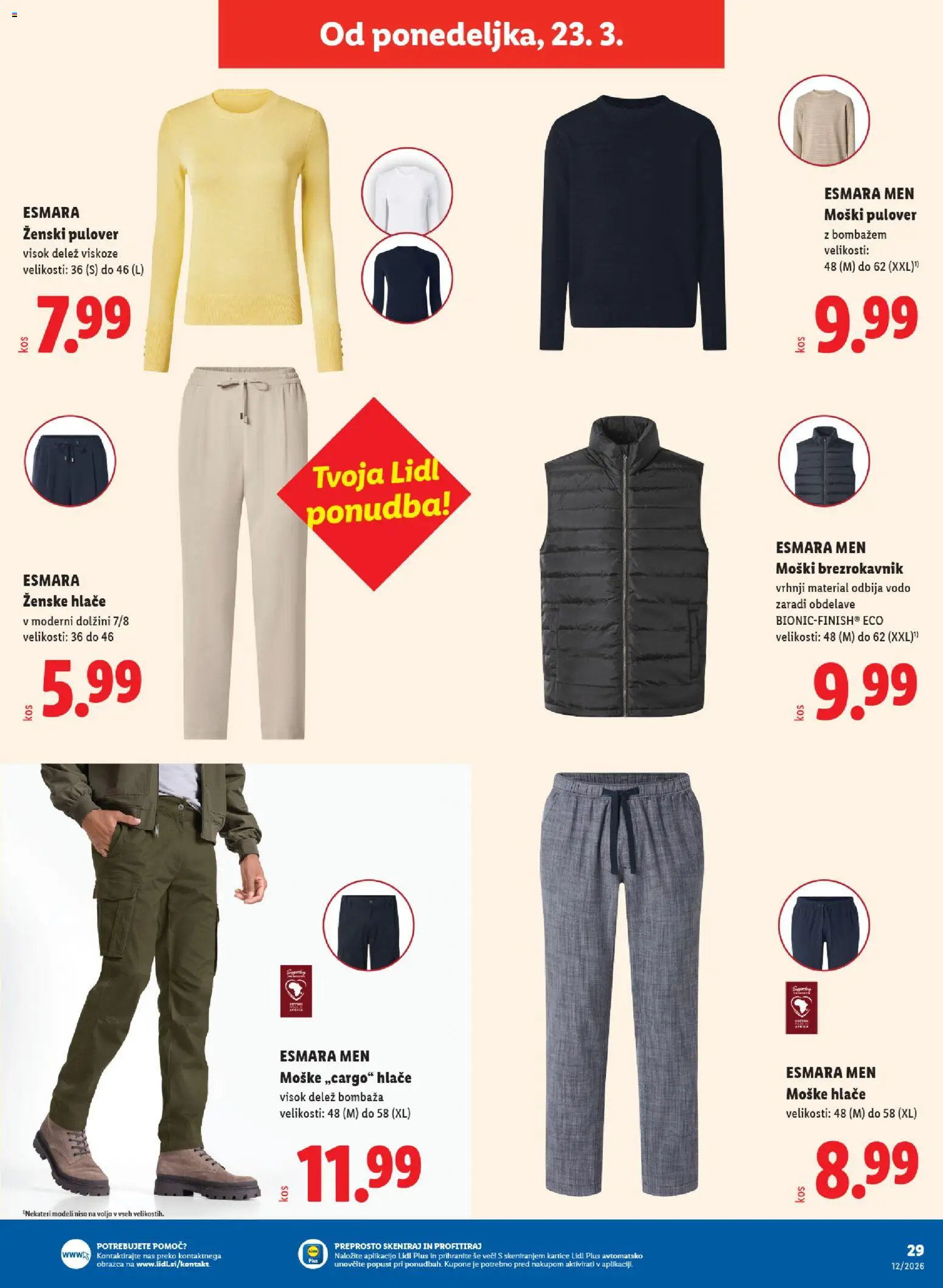 Novi Lidl katalog ponudbe – veljaven od 19.03.2026 | Stran: 63 | Izdelki: Pulover, Brezrokavnik, Hlace