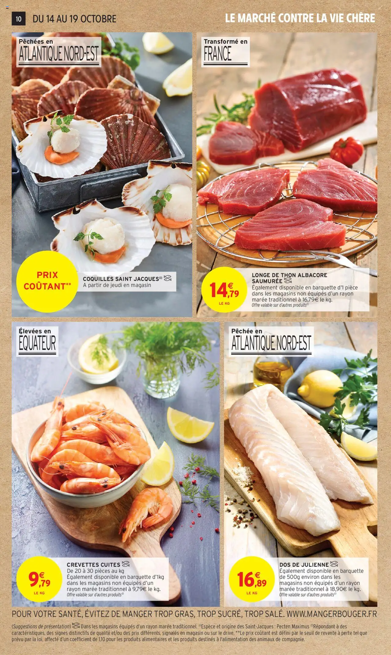 {H1} | Page: 10 | Produits: Crevettes, Thon
