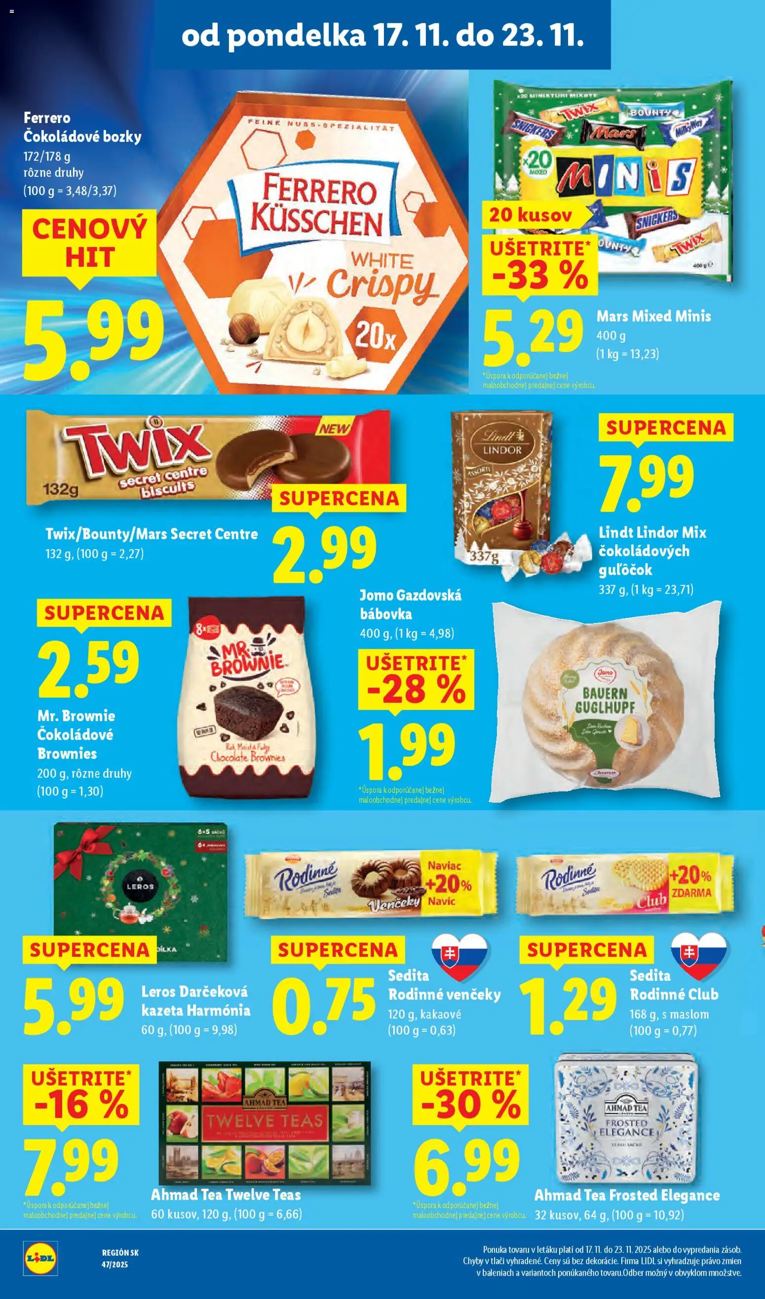 Nové Lidl akcie – leták je platný od 20.11.2025 | Strana: 72 | Produkty: Lindor, Lindt