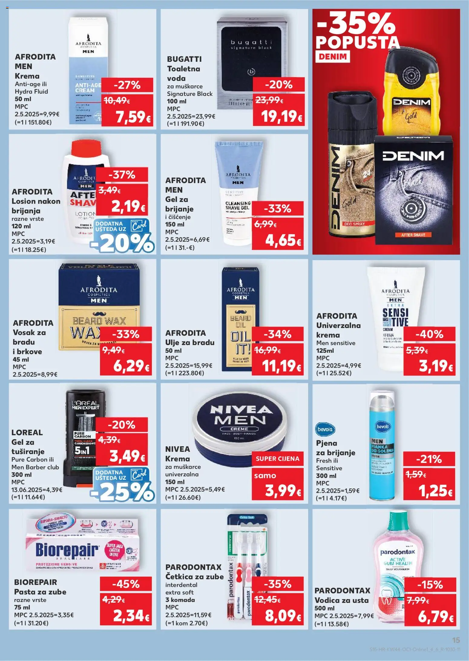 Kaufland katalog | vrijedi od 29.10.2025 | Stranica: 15 | Proizvodi: Pjena za brijanje, Pasta za zube, Vodica za usta, Nivea