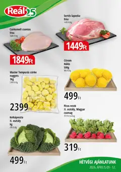 Reál Bevásárló hétvége - Kisalföld - amely érvényes a következő dátumtól: 09.04.2026