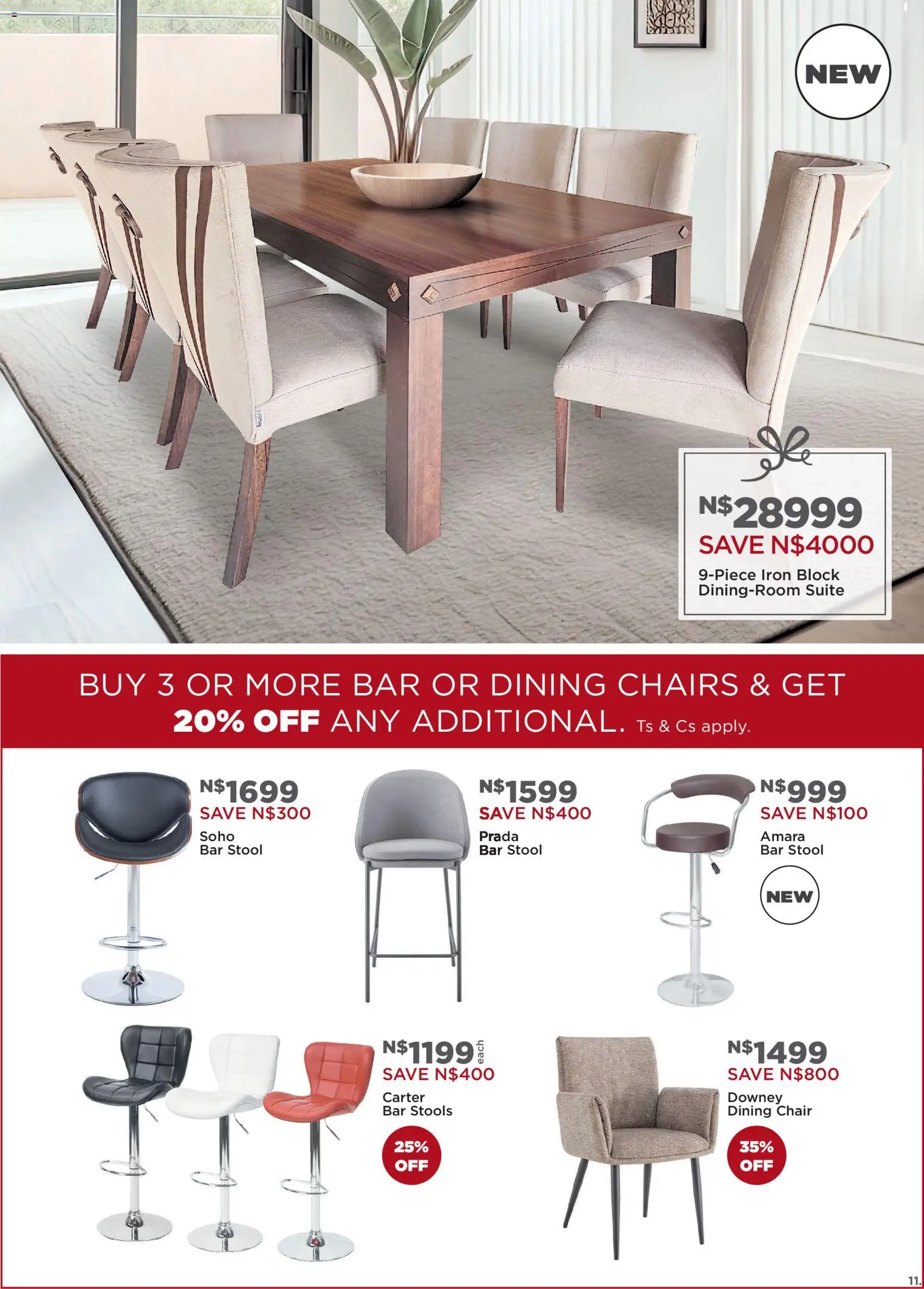 New House and Home catalogue – valid from 10.11.2025 | Page: 11 | Products: Stool, Iron, Chair, Bar stool