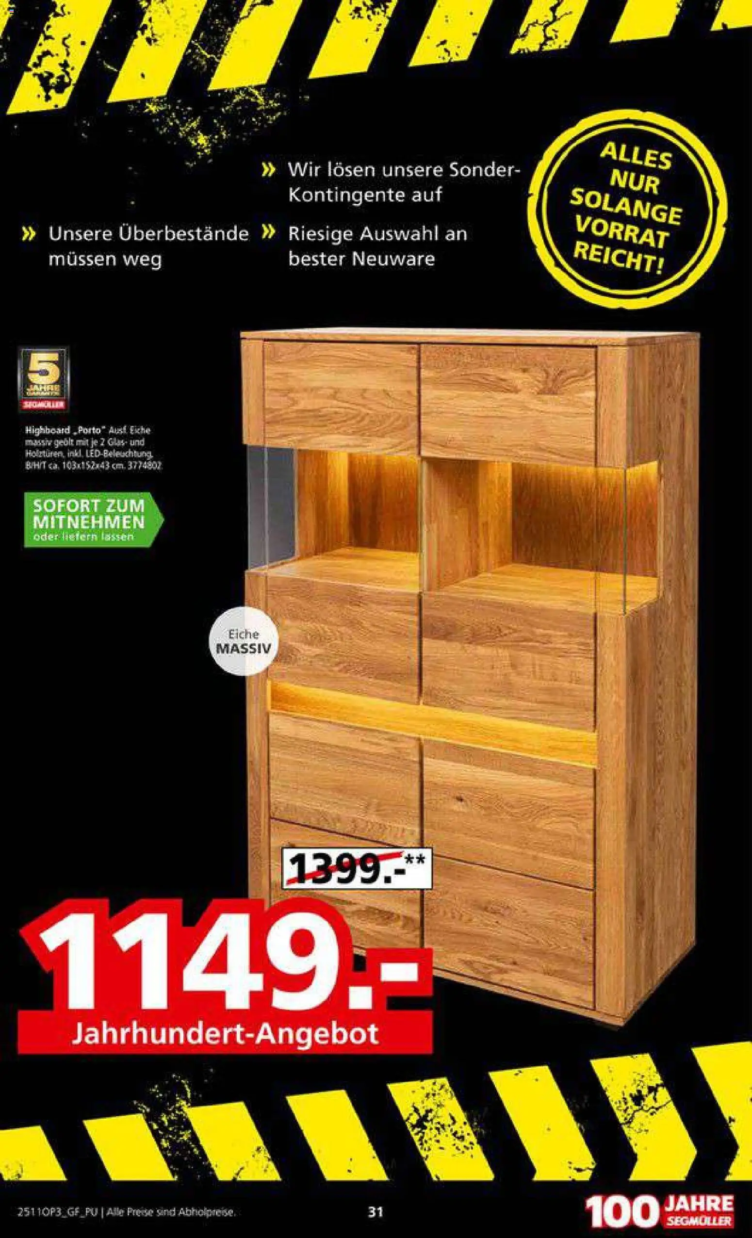 Segmüller Lagerausverkauf bei Segmüller – gültig ab 22.11.2025 | Seite: 31 | Produkte: HIghboard