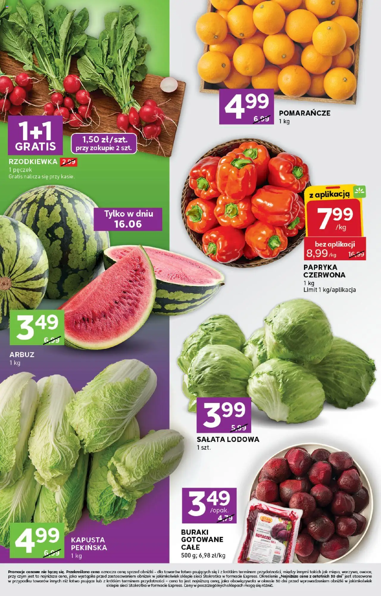 Stokrotka Gazetka - Express od 12.06.2025 | Strona: 2 | Produkty: Kapusta, Arbuz, Buraki, Pomarańcze