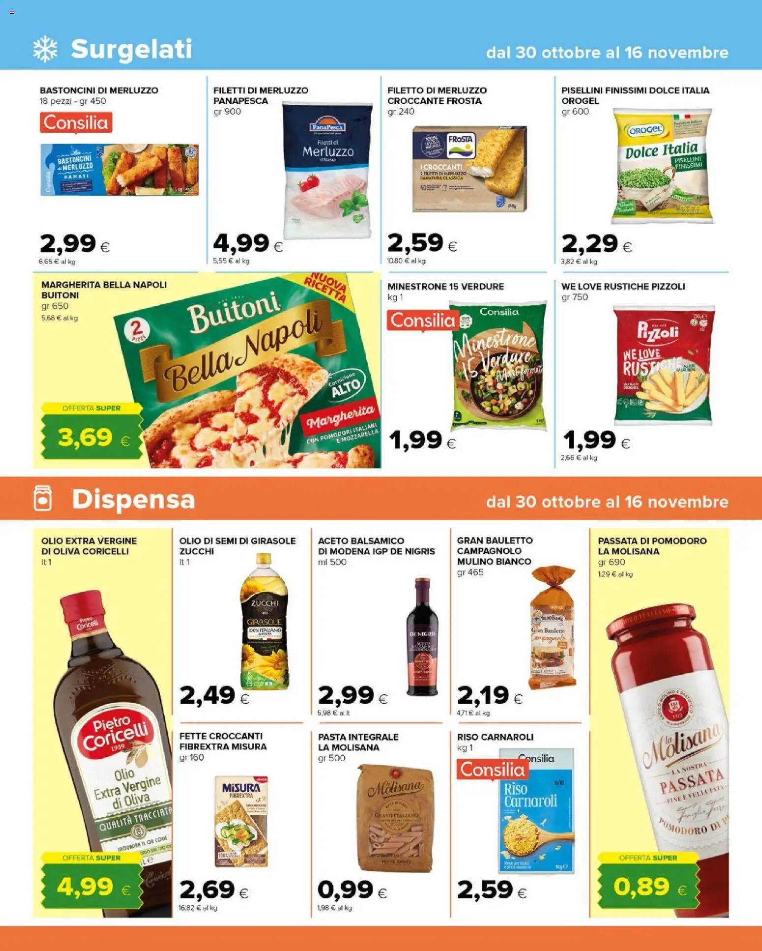 Volantino Tigre del 30.10.2025 | Pagina: 6 | Prodotti: Pomodoro, Passata di pomodoro, Olio extra vergine, Olio di semi di girasole