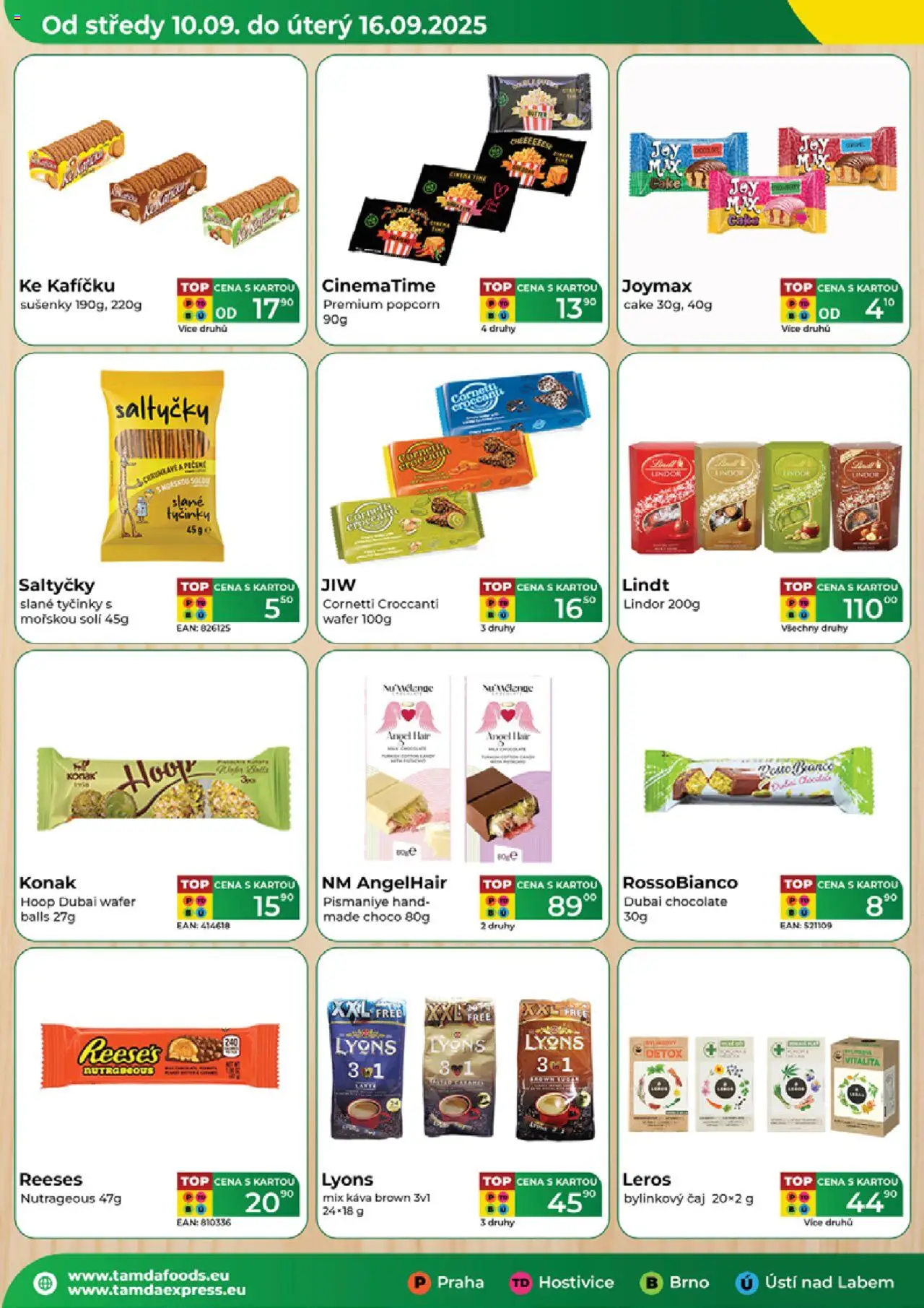 Tamda Foods leták od 10.09.2025 | Strana: 2 | Produkty: Reese's, Káva, Tyčinky, Popcorn