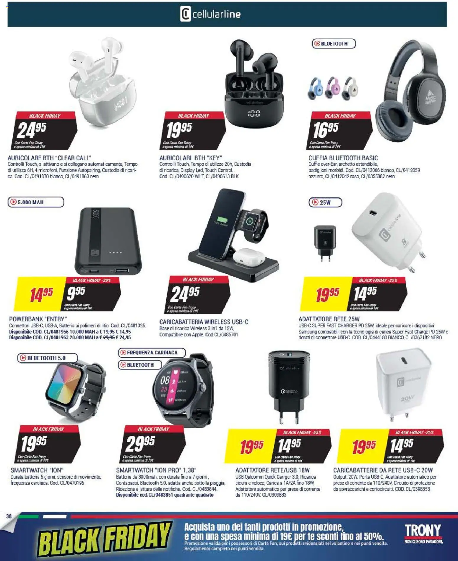 Volantino Trony del 25.11.2025 | Pagina: 38 | Prodotti: Auricolari, Tè, Smartwatch, Samsung
