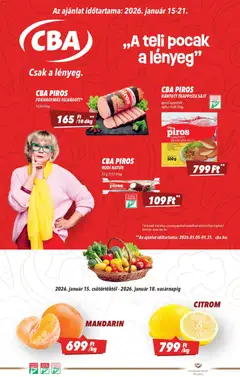 CBA Akciós újság - amely érvényes a következő dátumtól: 15.01.2026