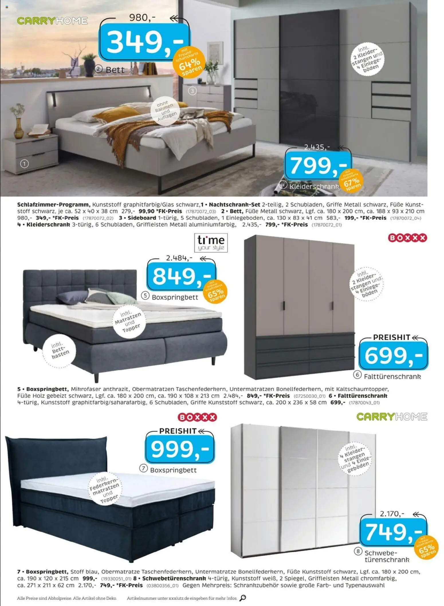 XXXL Lutz - Das Beste im Leben – gültig ab 25.01.2026 | Seite: 16 | Produkte: Bett, Kleiderschrank, Schwebetürenschrank, Boxspringbett