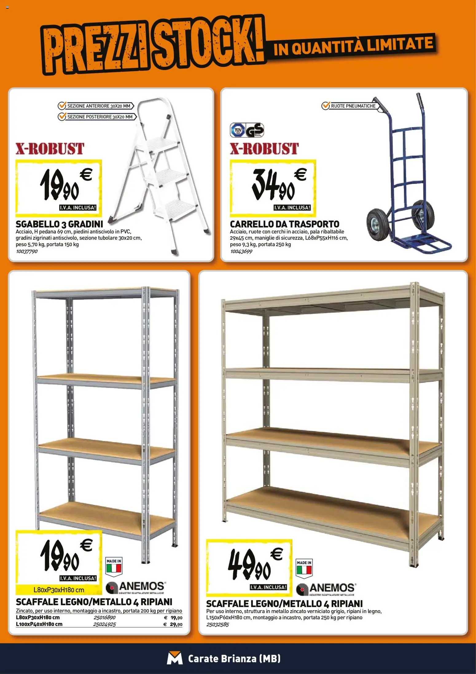 Volantino TECNOMAT del 26.03.2026 | Pagina: 15 | Prodotti: Ripiano, Carrello, Sgabello, Scaffale