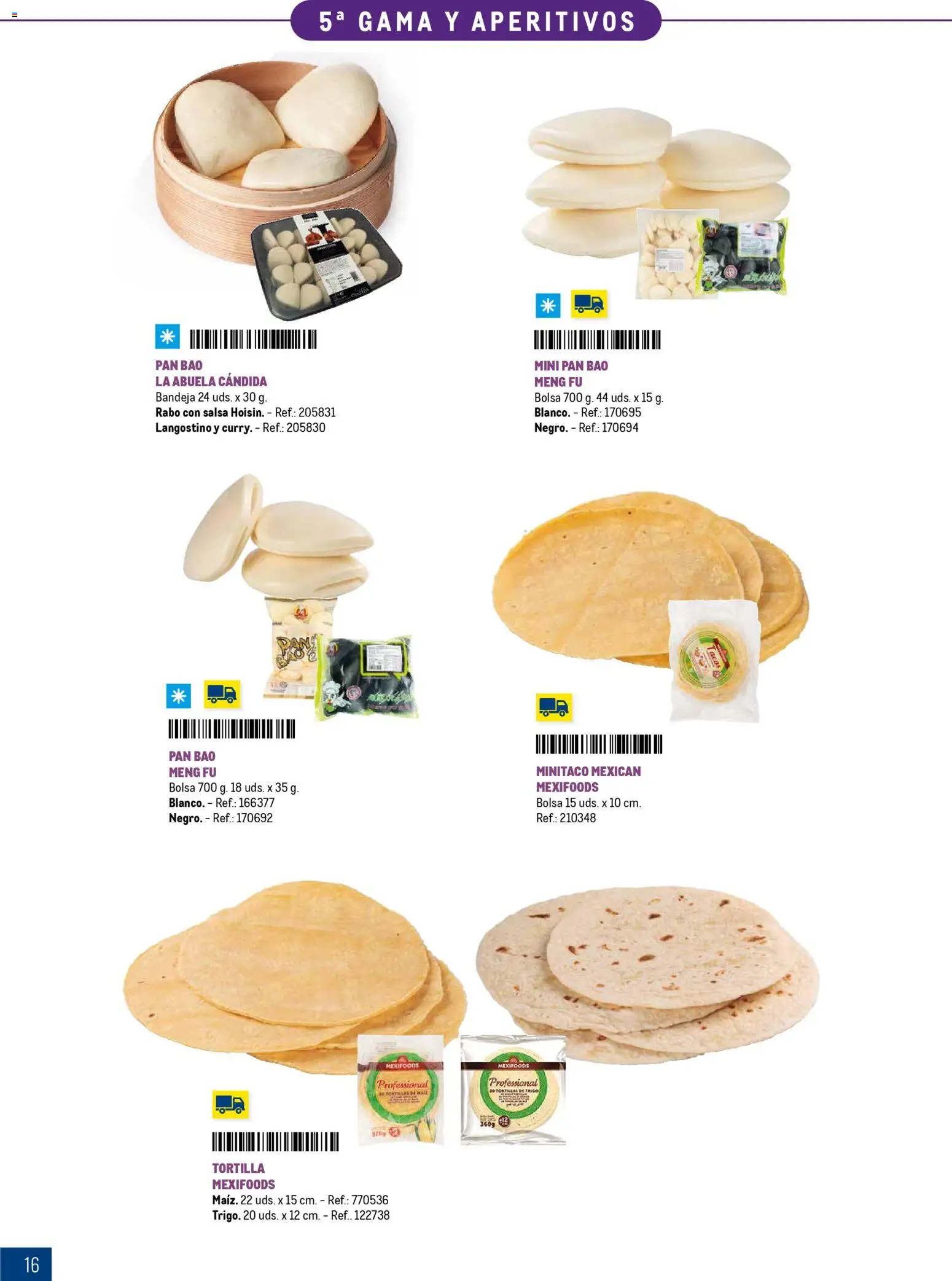 Makro Especial Catering Norte │ válido desde el 16.03.2026 | Página: 16 | Productos: Tacos, Bolsa, Bandeja, Langostino