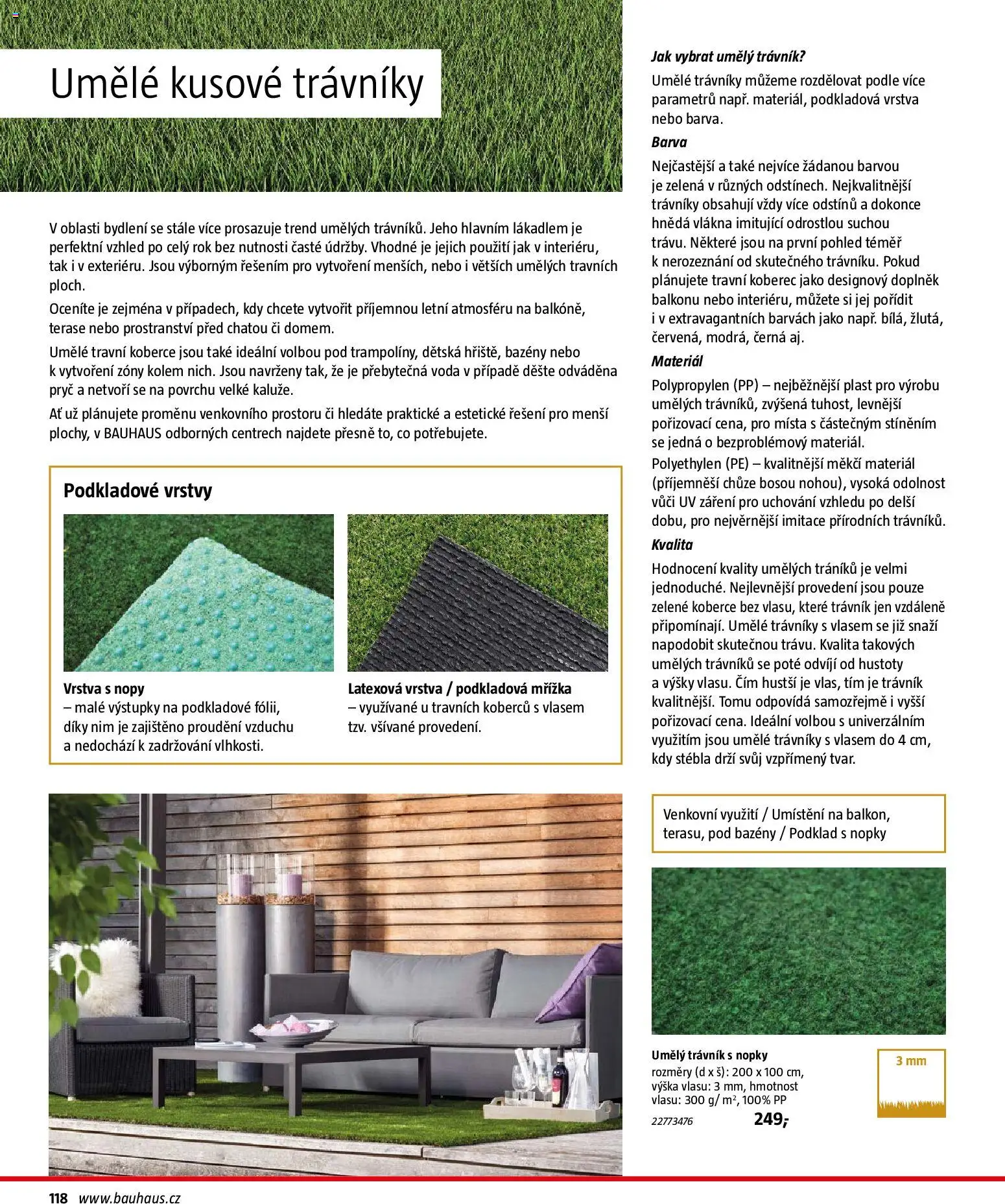 Bauhaus katalog Záhradní nábytek od 08.04.2026 | Strana: 118 | Produkty: Bazény, Voda, Koberce, Koberec