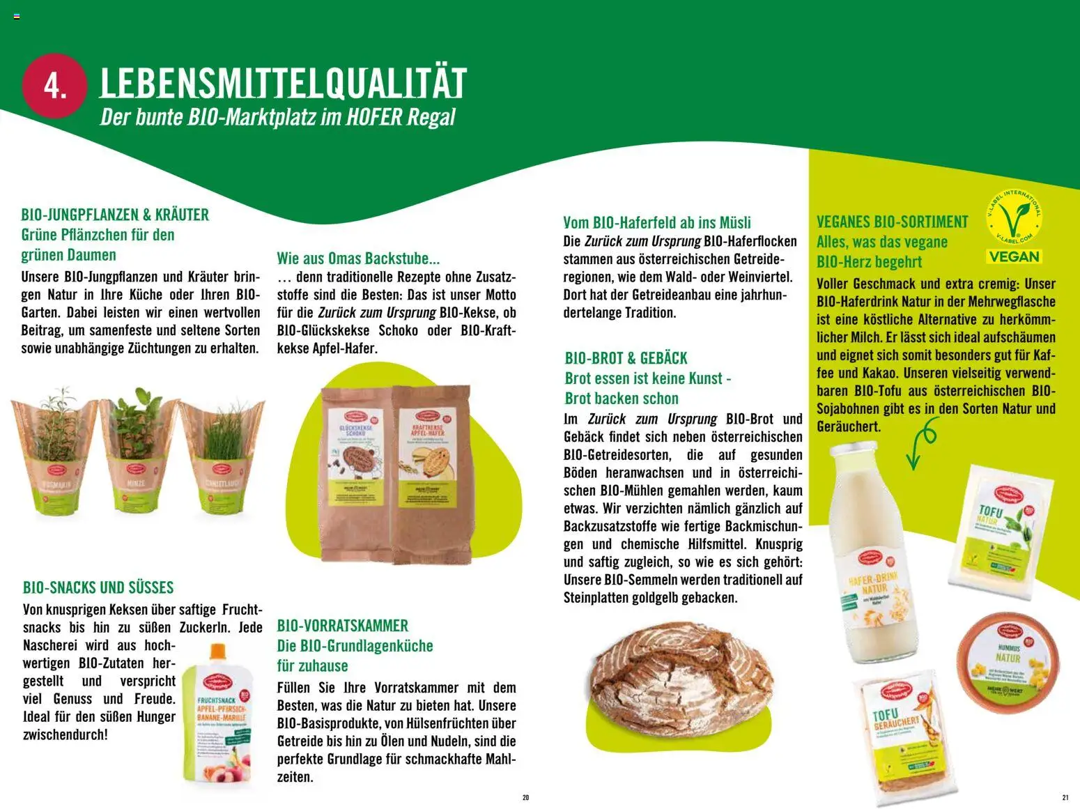 Hofer Alles über die nachhaltige Bio-Eigenmarke  gültig ab 20.02.2026 | Seite: 11 | Produkte: Getreide, Kekse, Regal, Brot