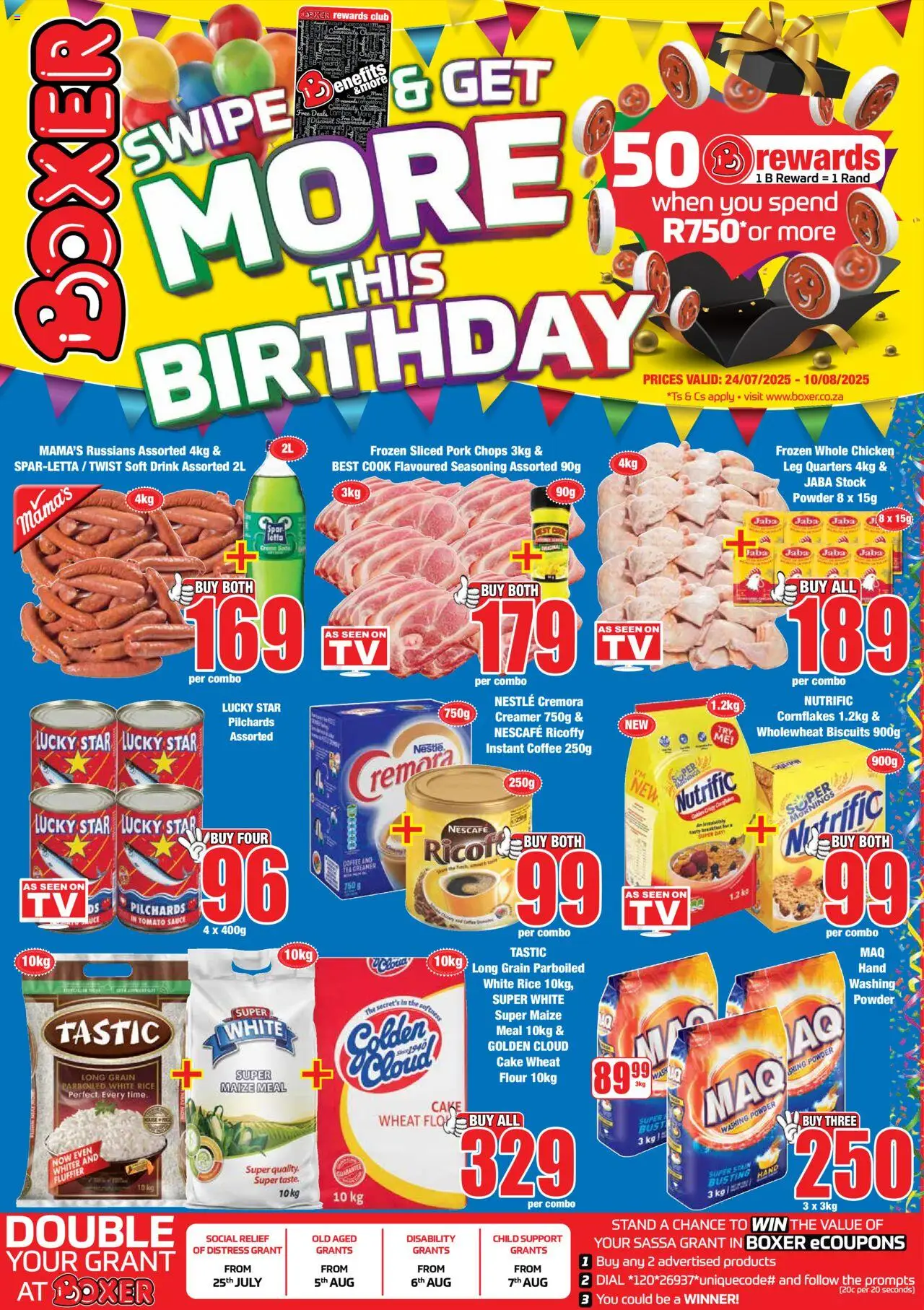 Boxer - Gauteng - Specials │ valid from 24.07.2025 | Page: 1 | Products: Coffee, Seasoning, Washing powder, Sauce