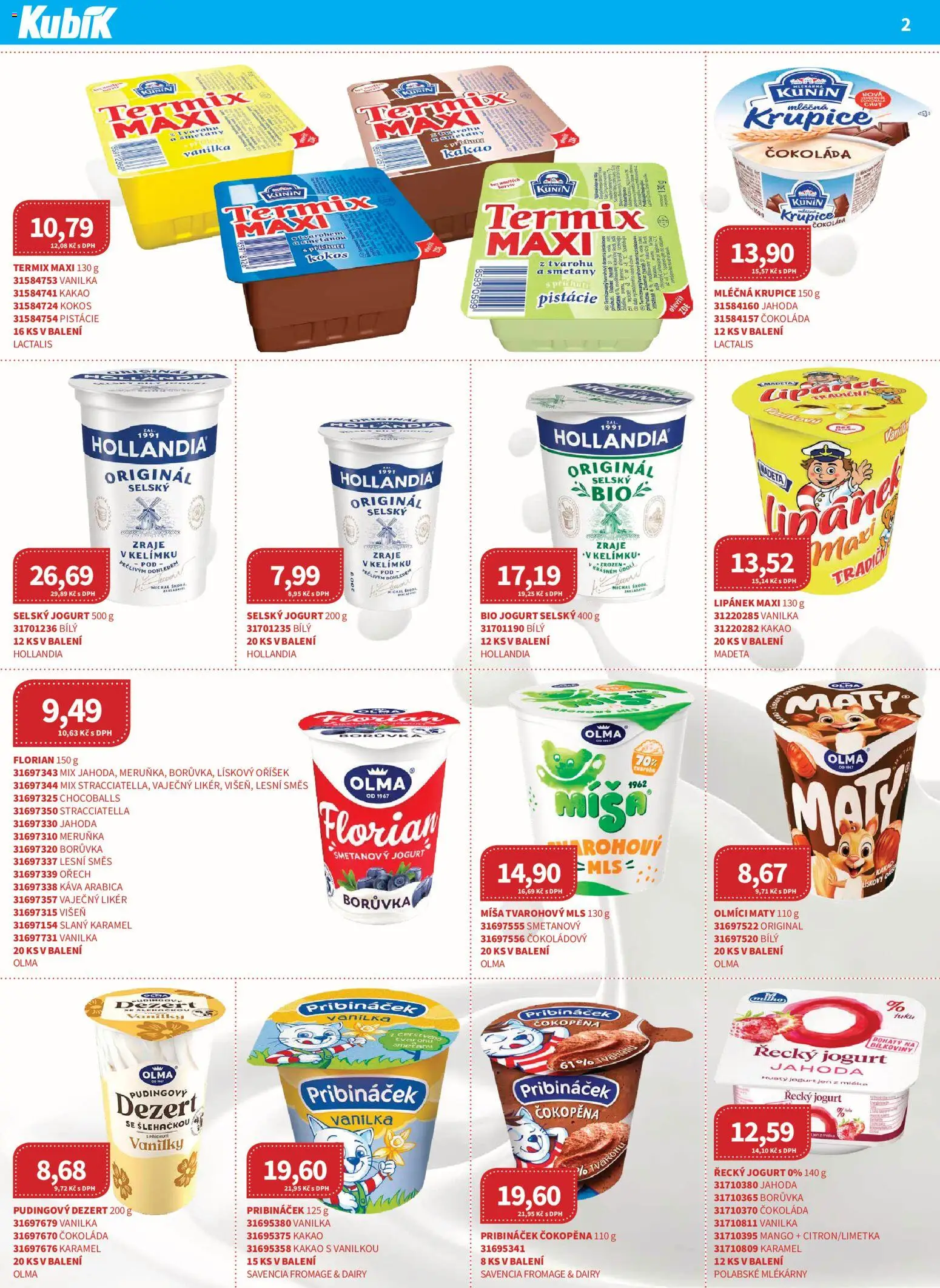 Kubík leták - Velkoobchod 01/2026 od 07.01.2026 | Strana: 2 | Produkty: Čokoláda, Pistácie, Termix, Vaječný Likér