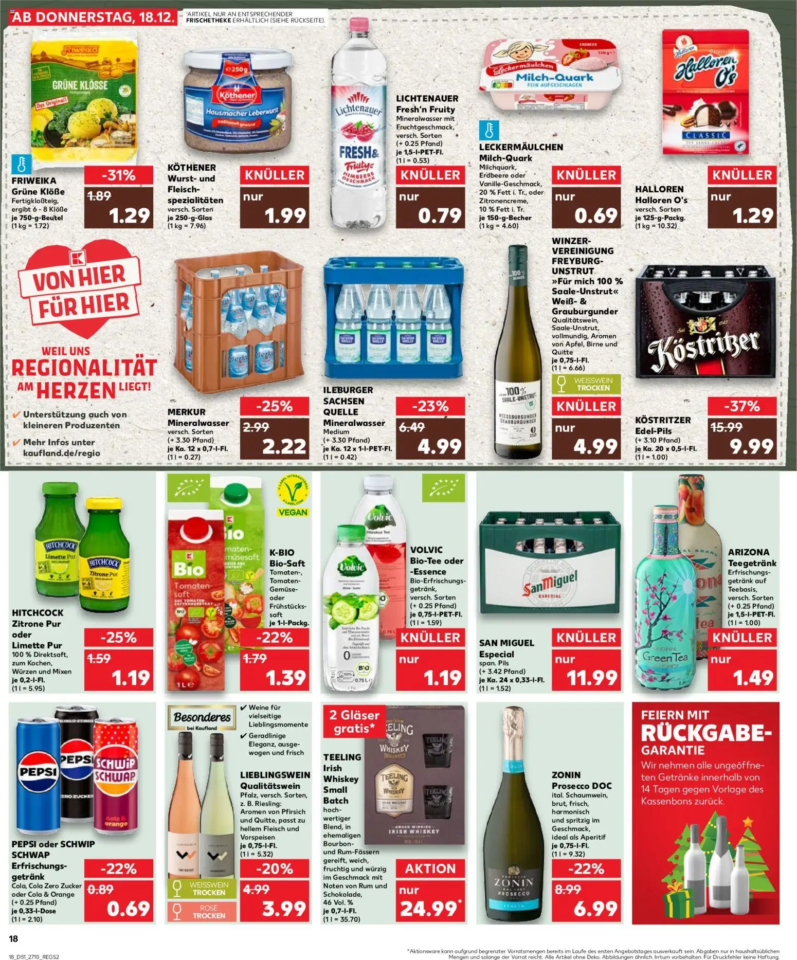 Kaufland prospekt Zeitz	 – gültig ab 18.12.2025 | Seite: 18 | Produkte: Cola, Weißwein, Tomaten, Zitrone