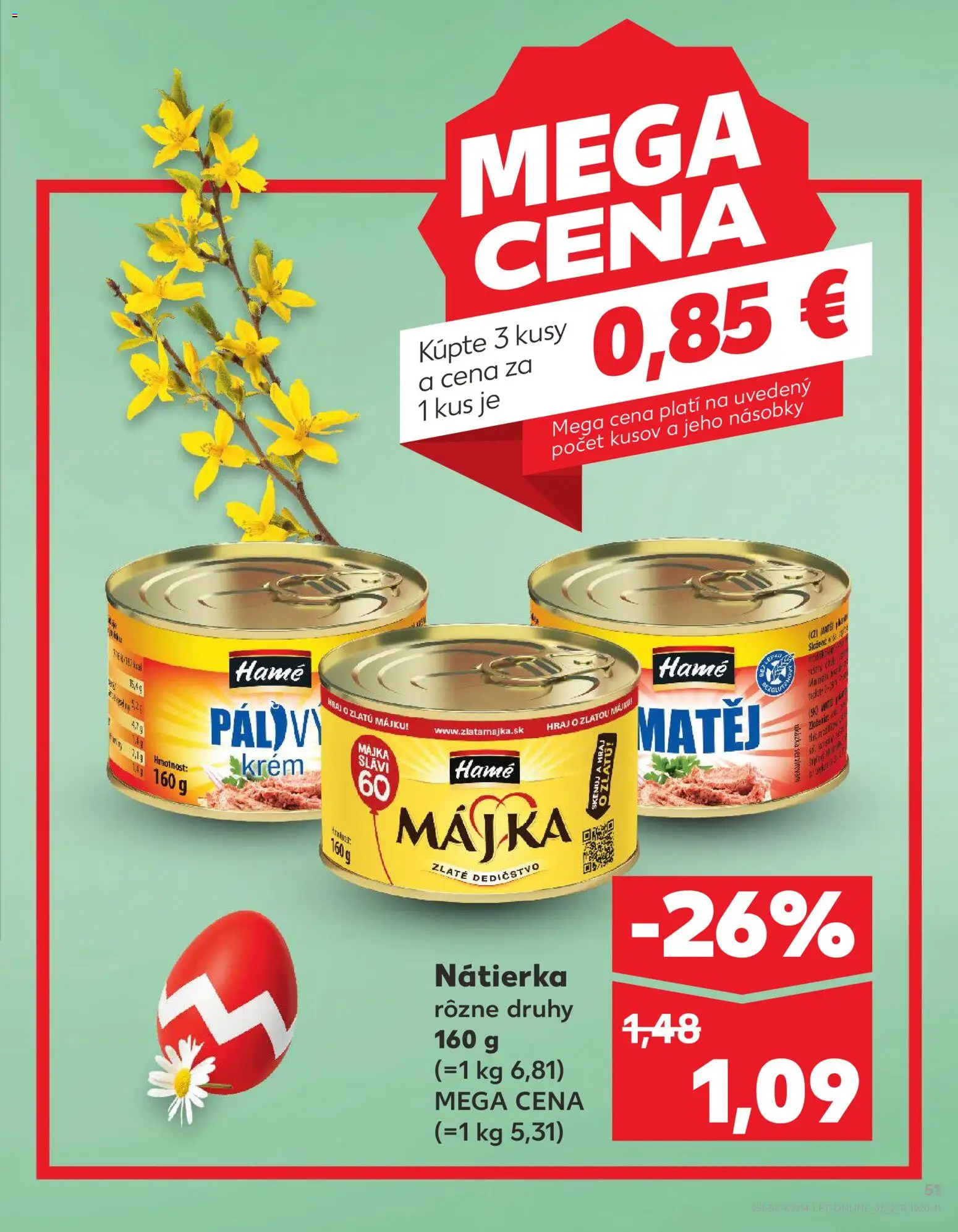 Nové Kaufland akcie – leták je platný od 01.04.2026 | Strana: 51 | Produkty: Krém