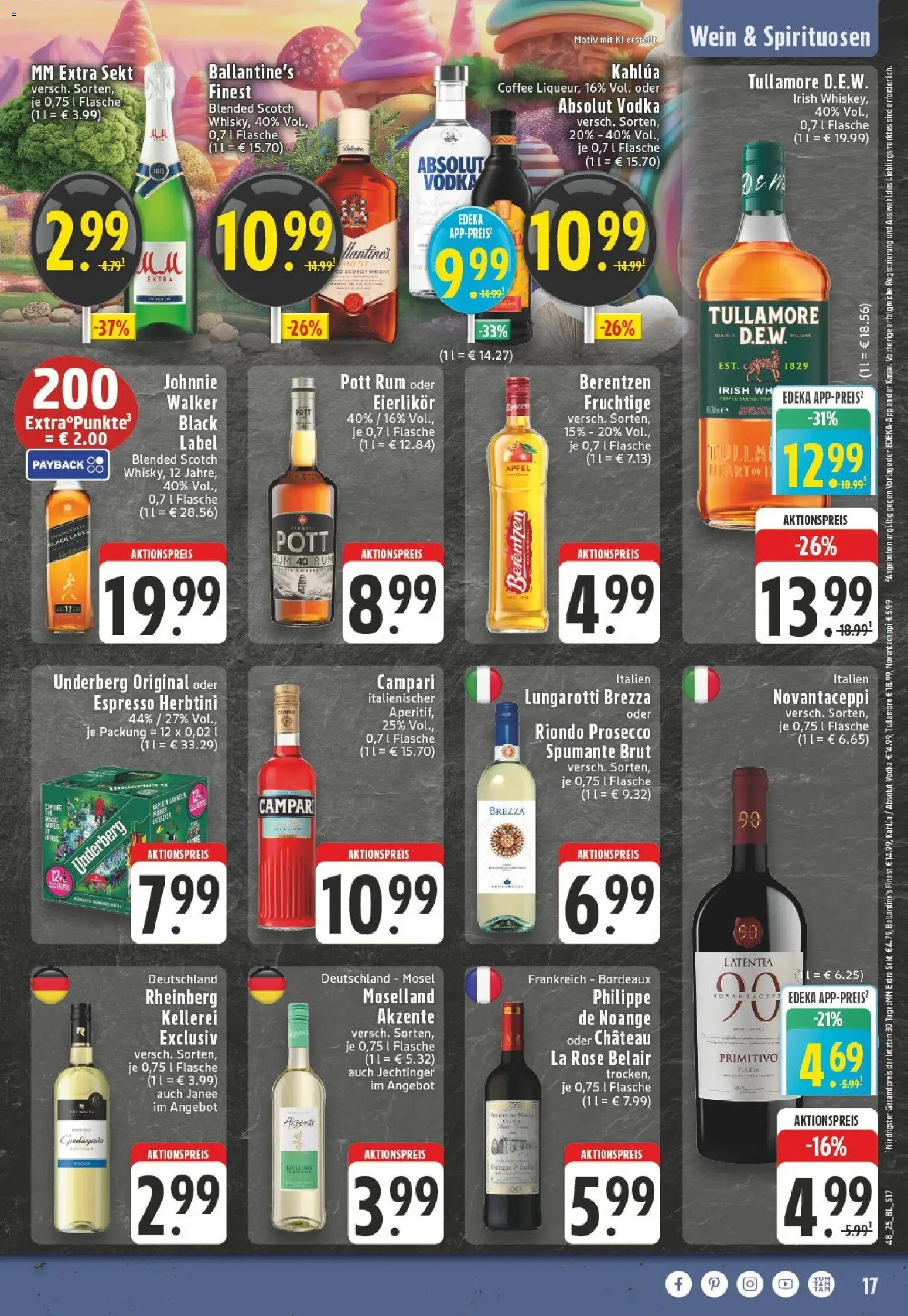 Edeka prospekt Hennef - Uckerath	 – gültig ab 23.11.2025 | Seite: 17 | Produkte: Whisky, Campari, Whiskey, Johnnie walker