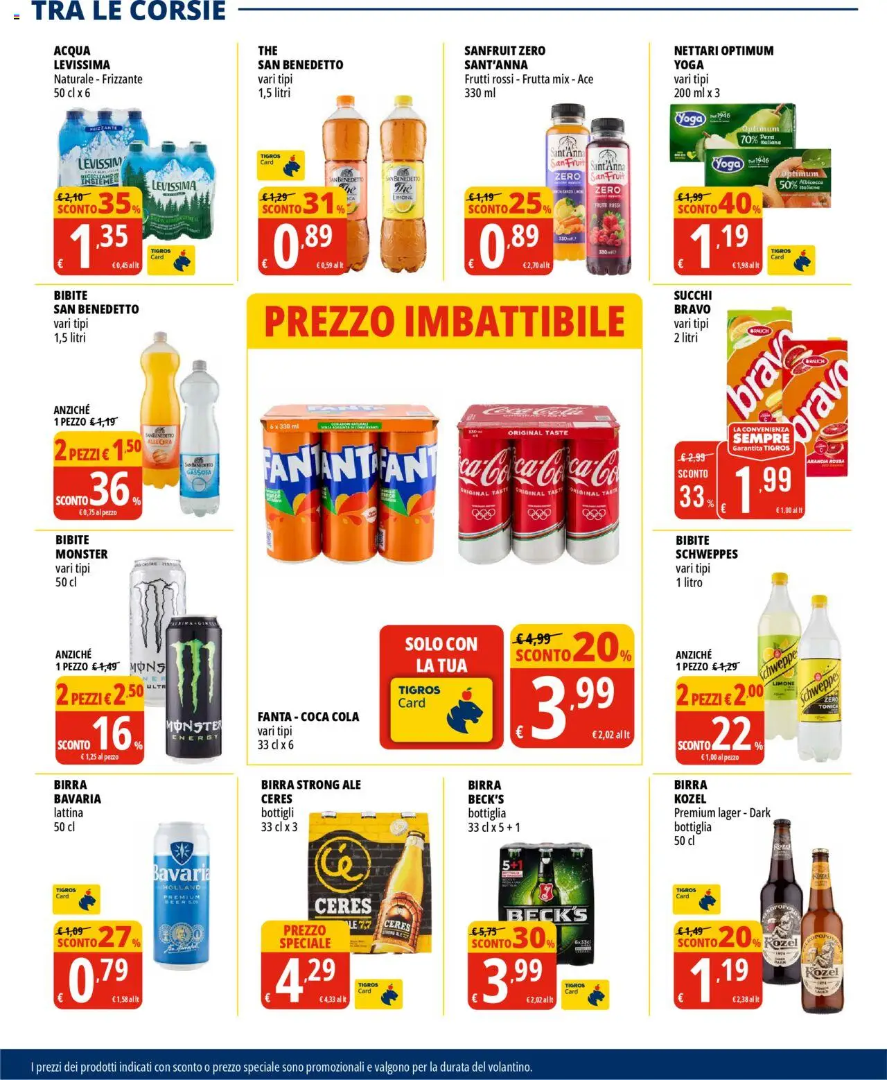 Volantino Tigros del 02.10.2025 | Pagina: 26 | Prodotti: Birra, Limone, Ceres, Bottiglia