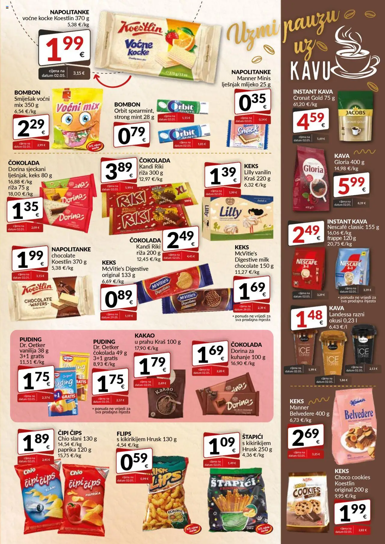 Bakmaz katalog | vrijedi od 07.08.2025 | Stranica: 5 | Proizvodi: Flips, Dorina, Čokolada, Štapići