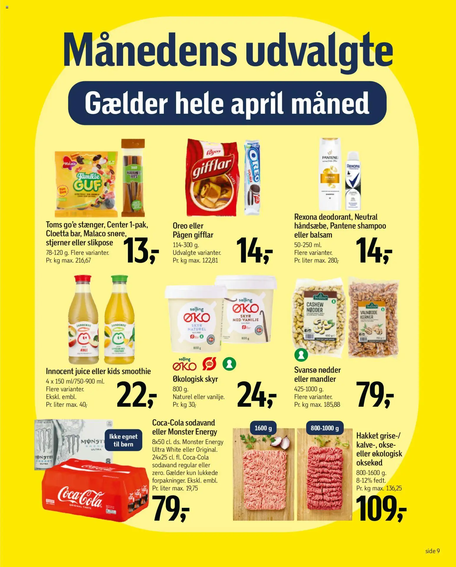 Føtex tilbudsavis – gyldig fra 07.04.2026 | Side: 9 | Produkter: Sodavand, Mandler, Vanilje, Oreo
