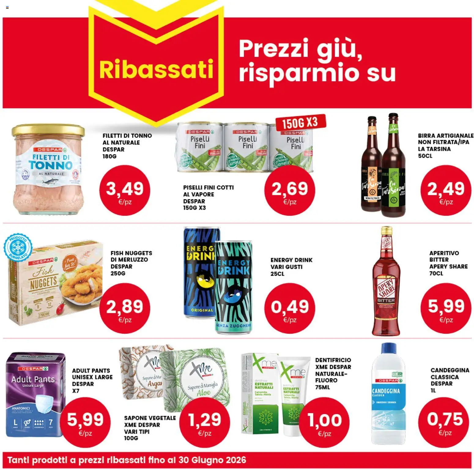 Volantino Interspar del 28.04.2026 | Pagina: 37 | Prodotti: Birra, Candeggina, Piselli, Tonno