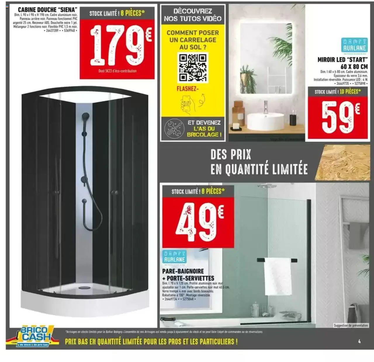{H1} | Page: 4 | Produits: Vidéo, Douche, Miroir, Cadre