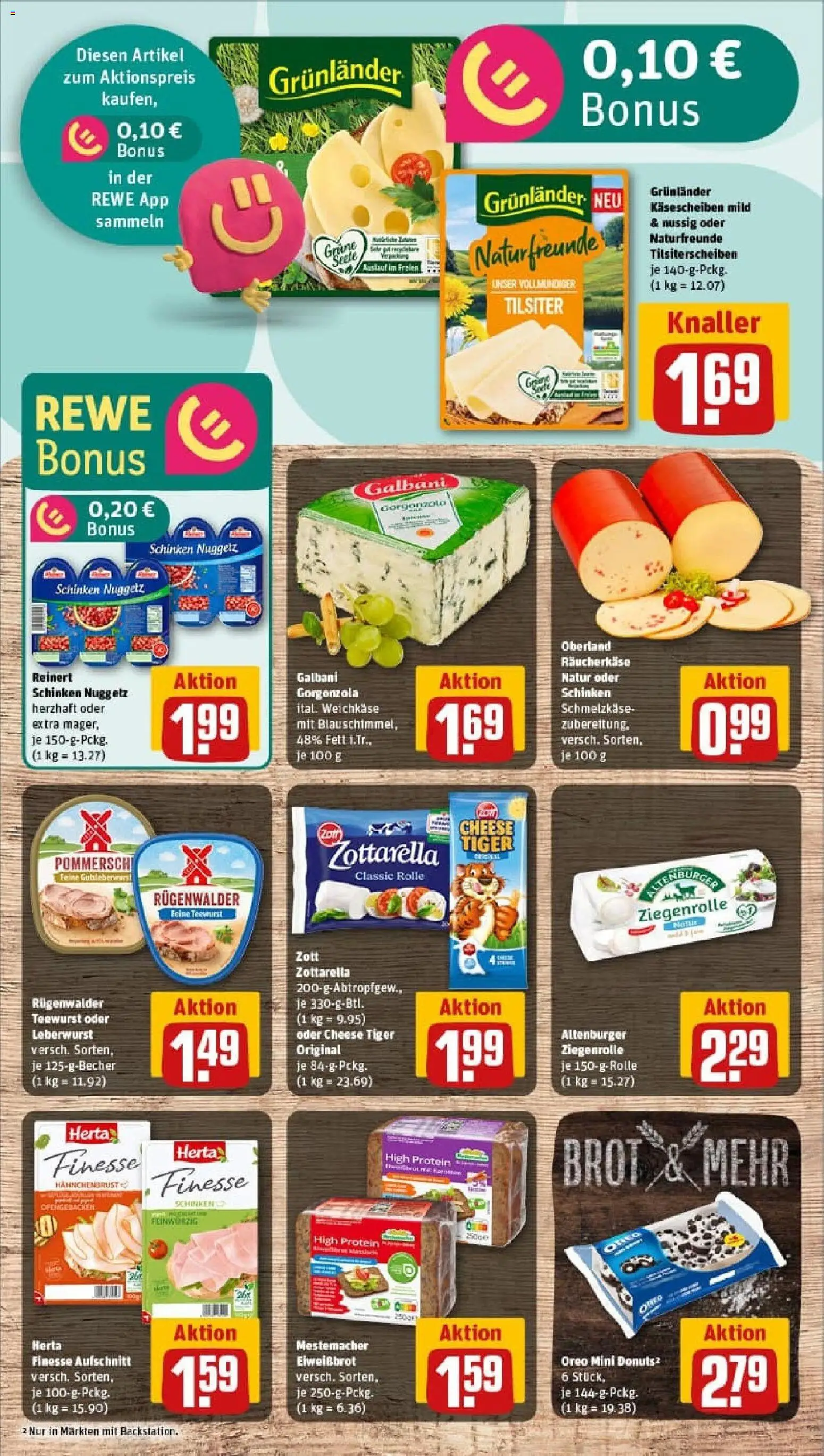 Rewe prospekt Bergisch Gladbach	 – gültig ab 26.10.2025 | Seite: 11 | Produkte: Mozzarella, Donuts, Brot, Herta finesse