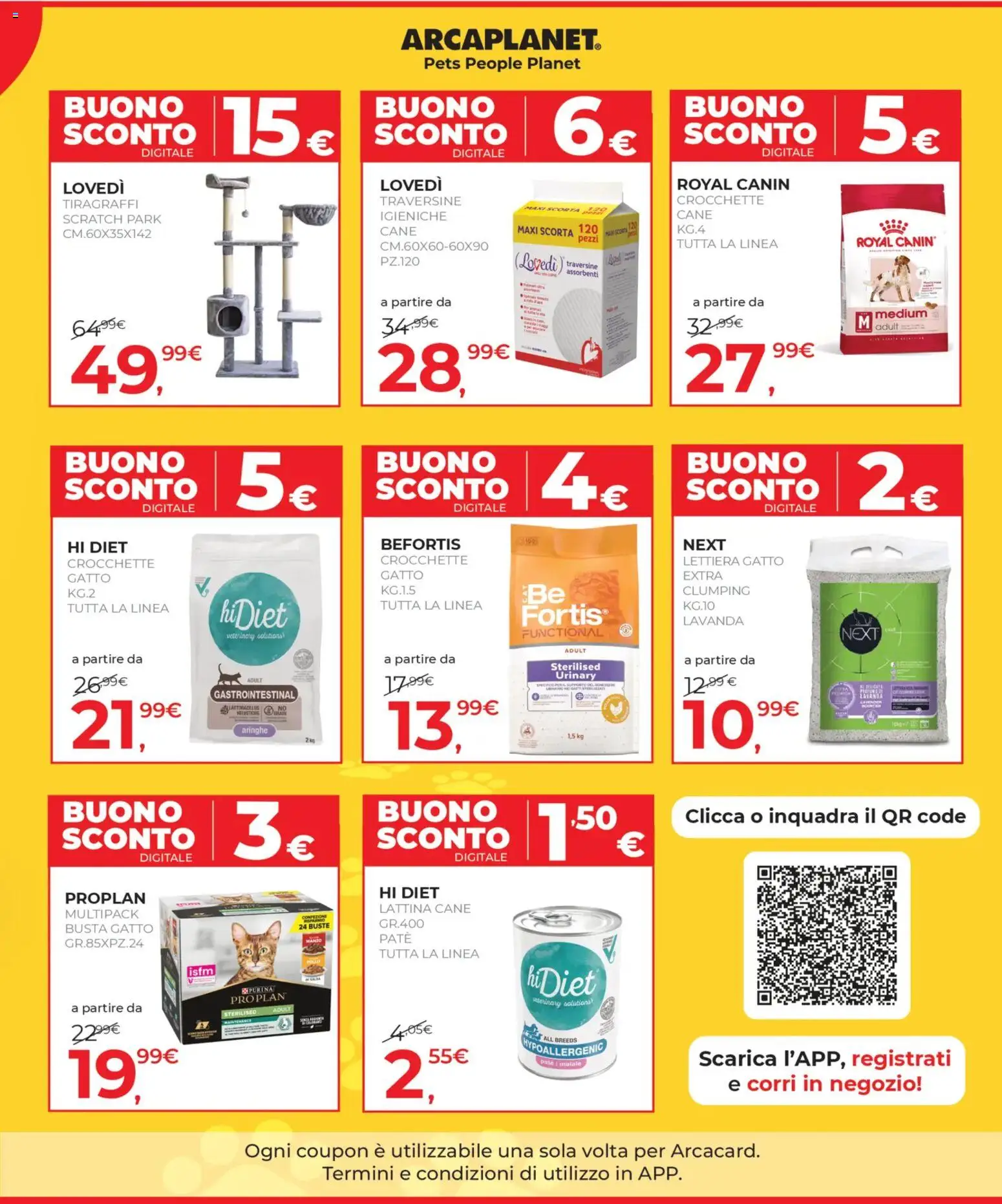 Volantino Arcaplanet del 23.04.2026 | Pagina: 5 | Prodotti: Pollo, Tiragraffi, Crocchette, Lavanda