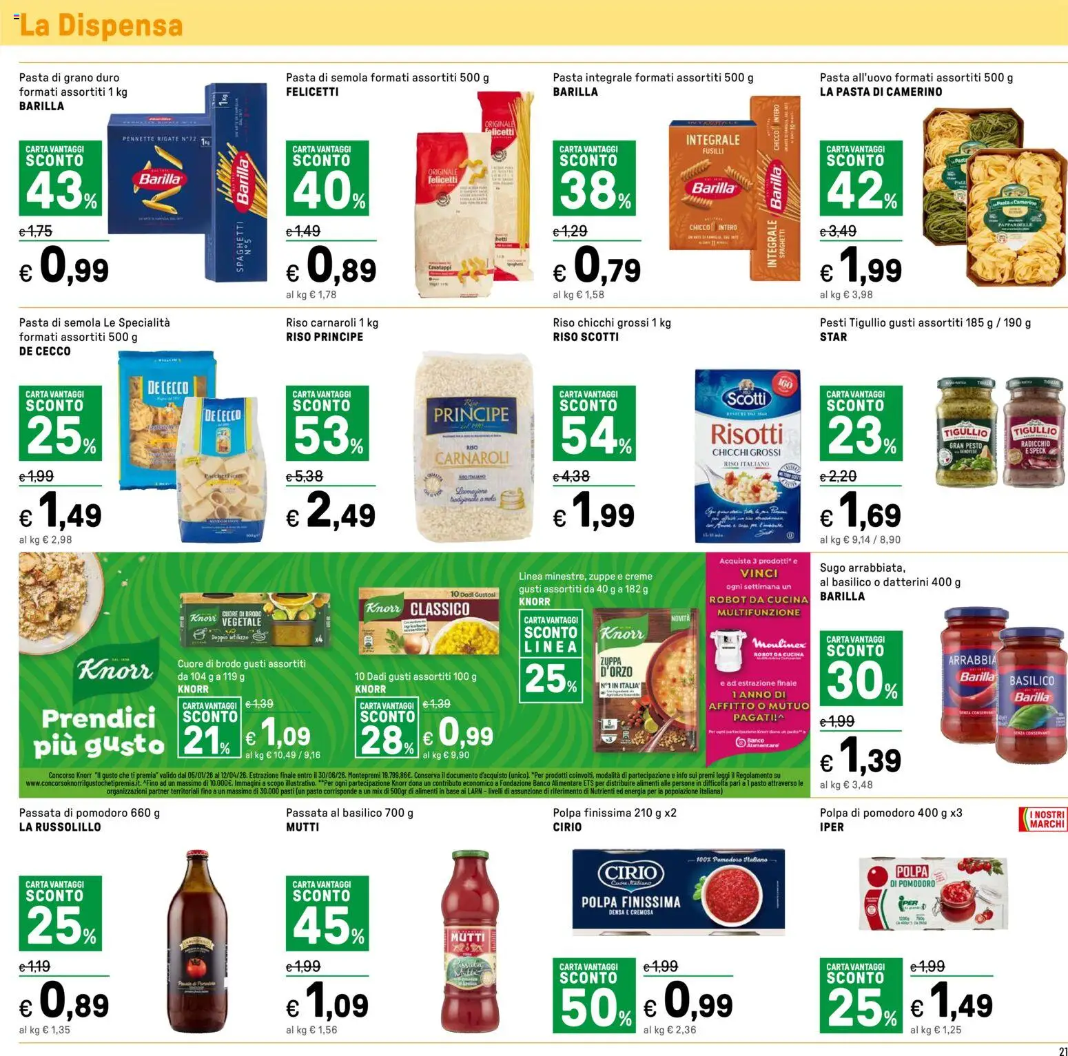 Volantino Iper del 19.03.2026 | Pagina: 21 | Prodotti: Pasta, Basilico, Passata di pomodoro, Sugo
