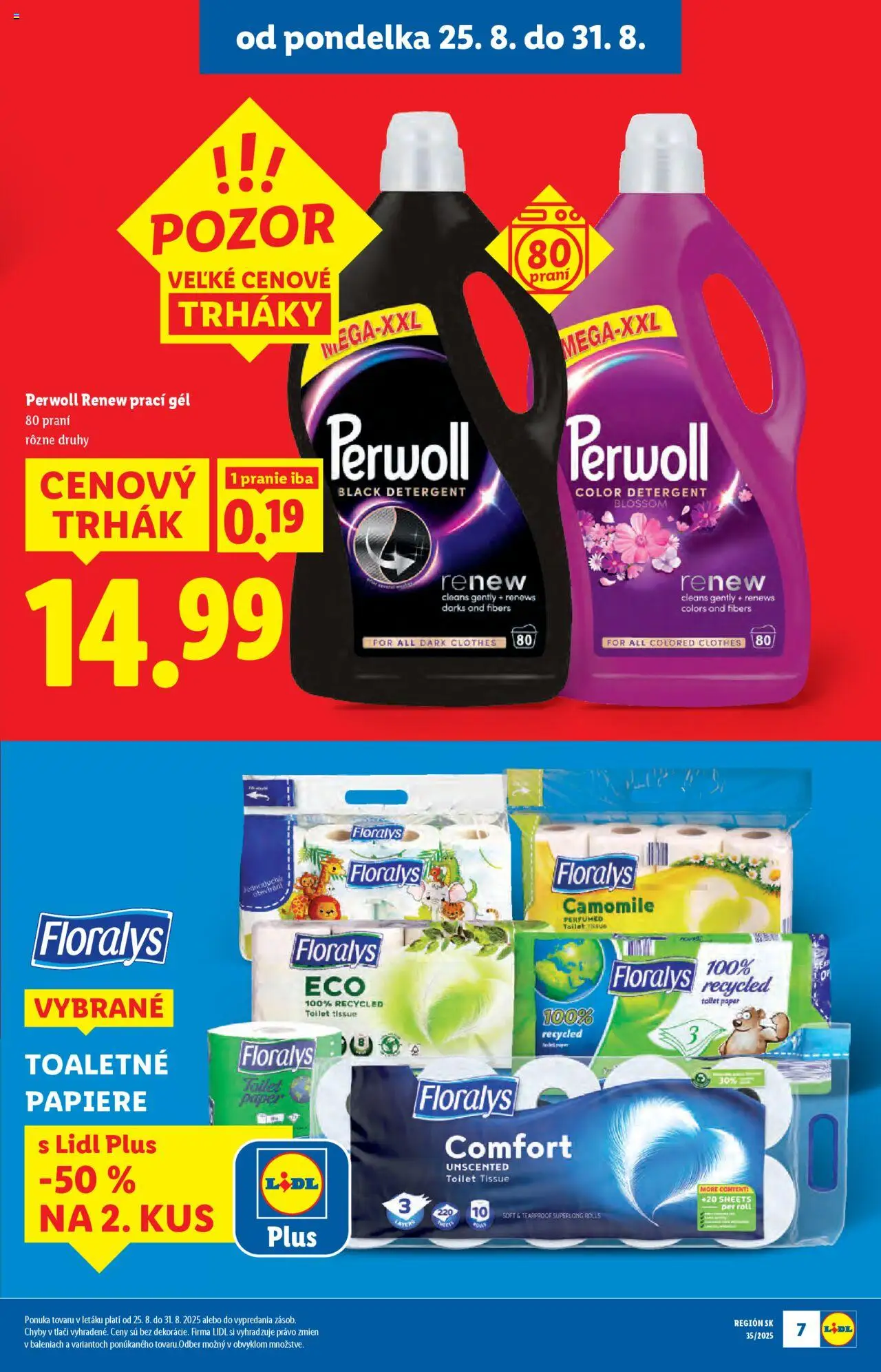 Lidl leták │ platný od 25.08.2025 | Strana: 7 | Produkty: Perwoll