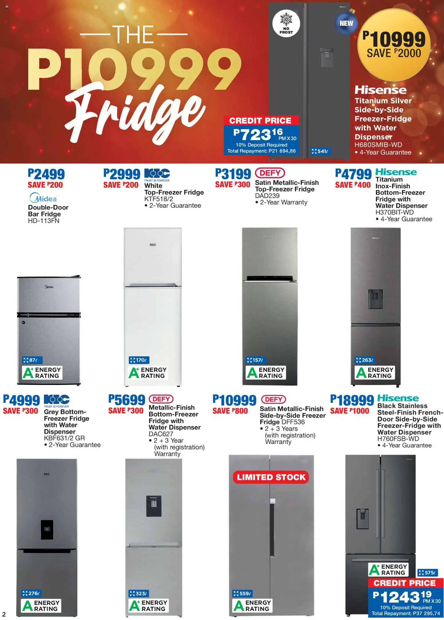 New OK Furniture catalogue – valid from 08.12.2025 | Page: 2 | Products: Freezer, Freezer fridge, Stock, Water