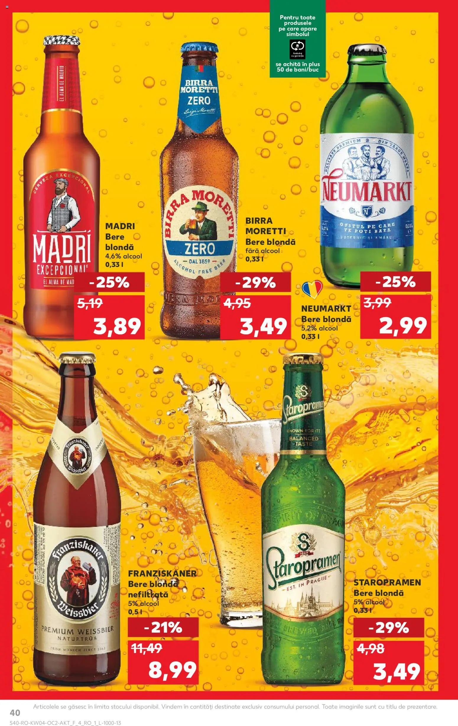 Noul catalog Kaufland – valabil de la 21.01.2026 | Pagină: 40 | Produse: Bere