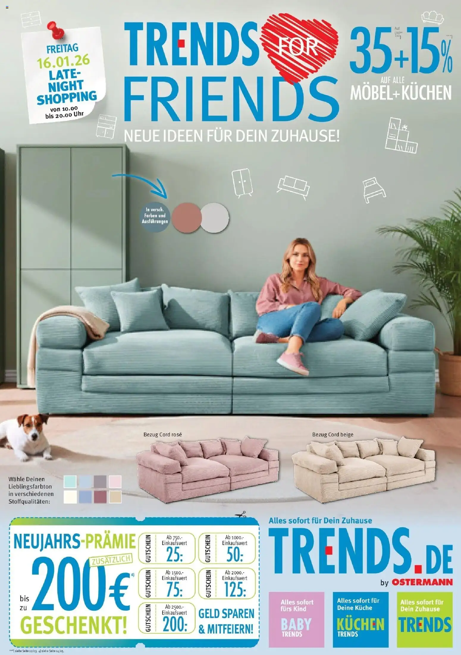 Trends - Ostermann Trends: Neue Möbel wirken Wunder. – gültig ab 09.01.2025 | Seite: 1 | Produkte: Küche, Kuchen, Uhr