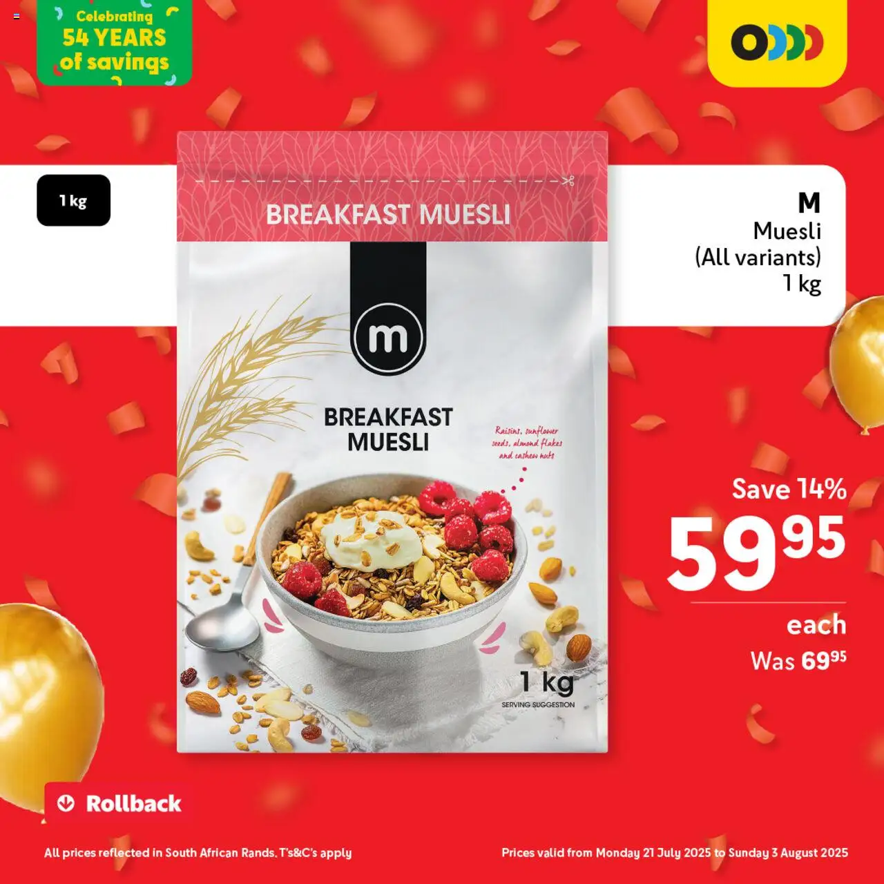 Makro Birthday Price-Drop Breakfast │ valid from 21.07.2025 | Page: 1 | Products: Nuts, Flakes