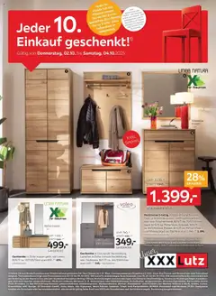 XXXLutz  Gutscheinblatt Vorzimmer ab 30.09.2025 gültig