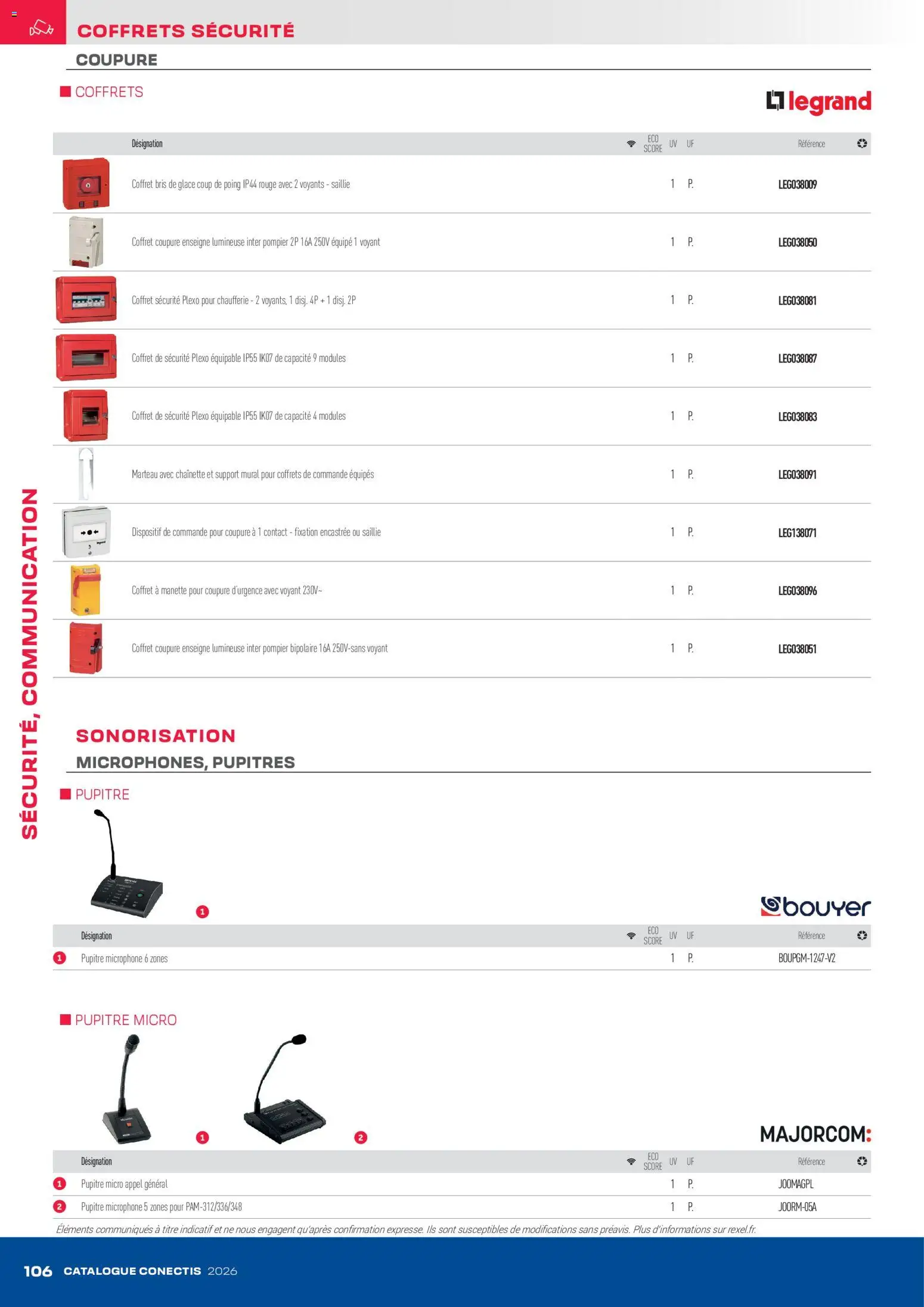 {H1} | Page: 106 | Produits: Support mural, Microphone, Marteau