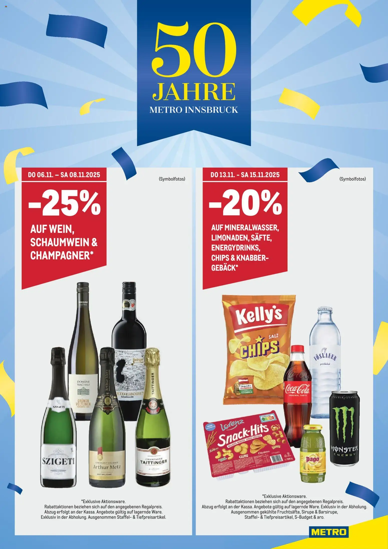 Metro Innsbruck 50 Jahre gültig ab 10.11.2025 | Seite: 2 | Produkte: Chips