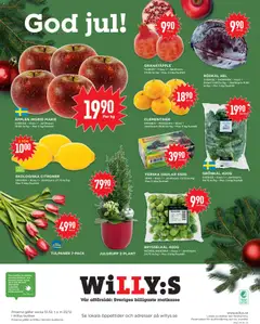 ÄPPLEN INGRID MARIE, SVERIGE Klass 1 Jämförpris 19:90 kr/kg Max 3 kg/hushåll - Förhandsvisning av reklamblad från butik Willys aktuell från 15.12.2025 | Sida: 12