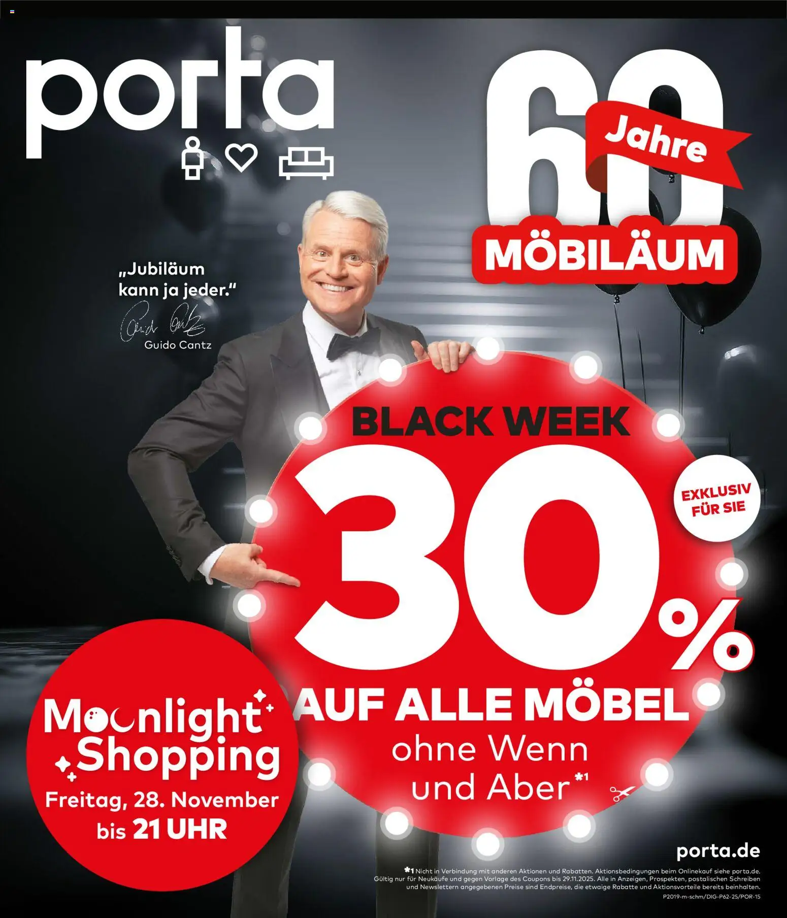 Porta! Unglaubliche Black Deals, 30% auf ALLE Möbel und verlängerte Öffnungszeiten am Black Friday! - Aachen – gültig ab 24.11.2025 | Seite: 1 | Produkte: Uhr
