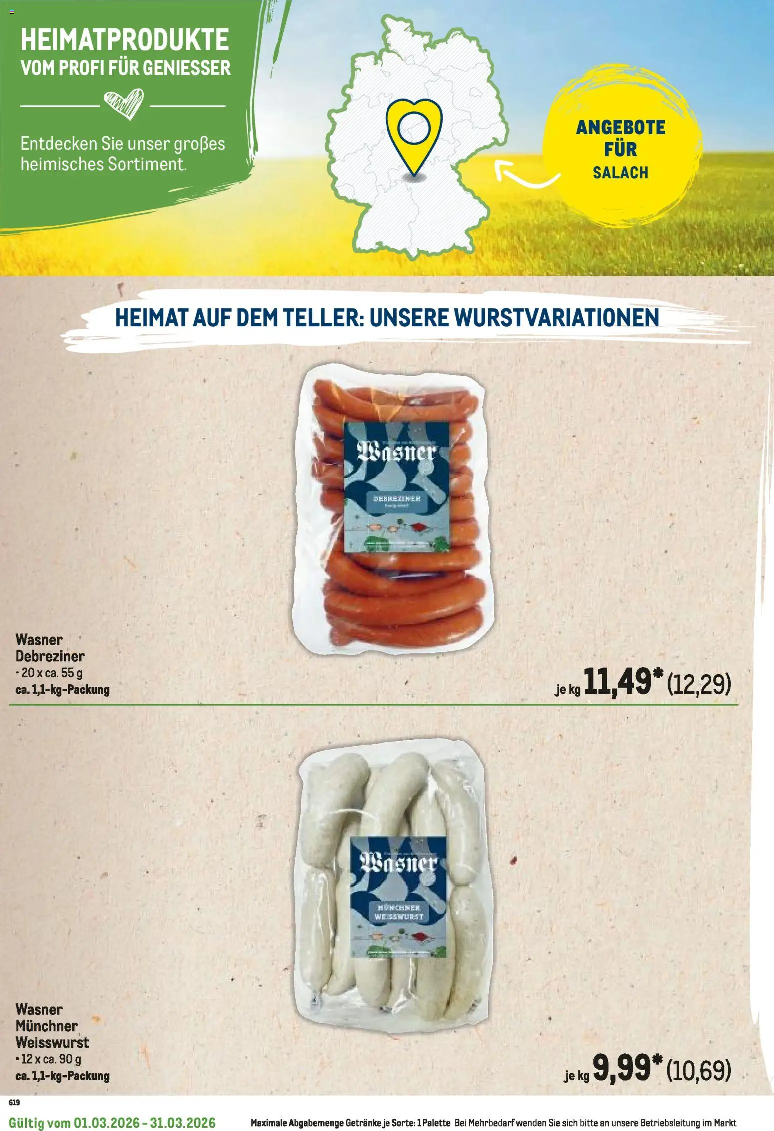 Metro Regionaler Flyer – gültig ab 01.03.2026 | Seite: 124 | Produkte: Weißwurst