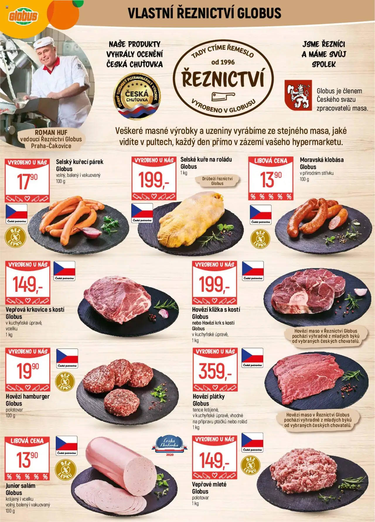 Globus leták od 17.09.2025 | Strana: 8 | Produkty: Hovězí, Globus, Maso, Vepřová krkovice